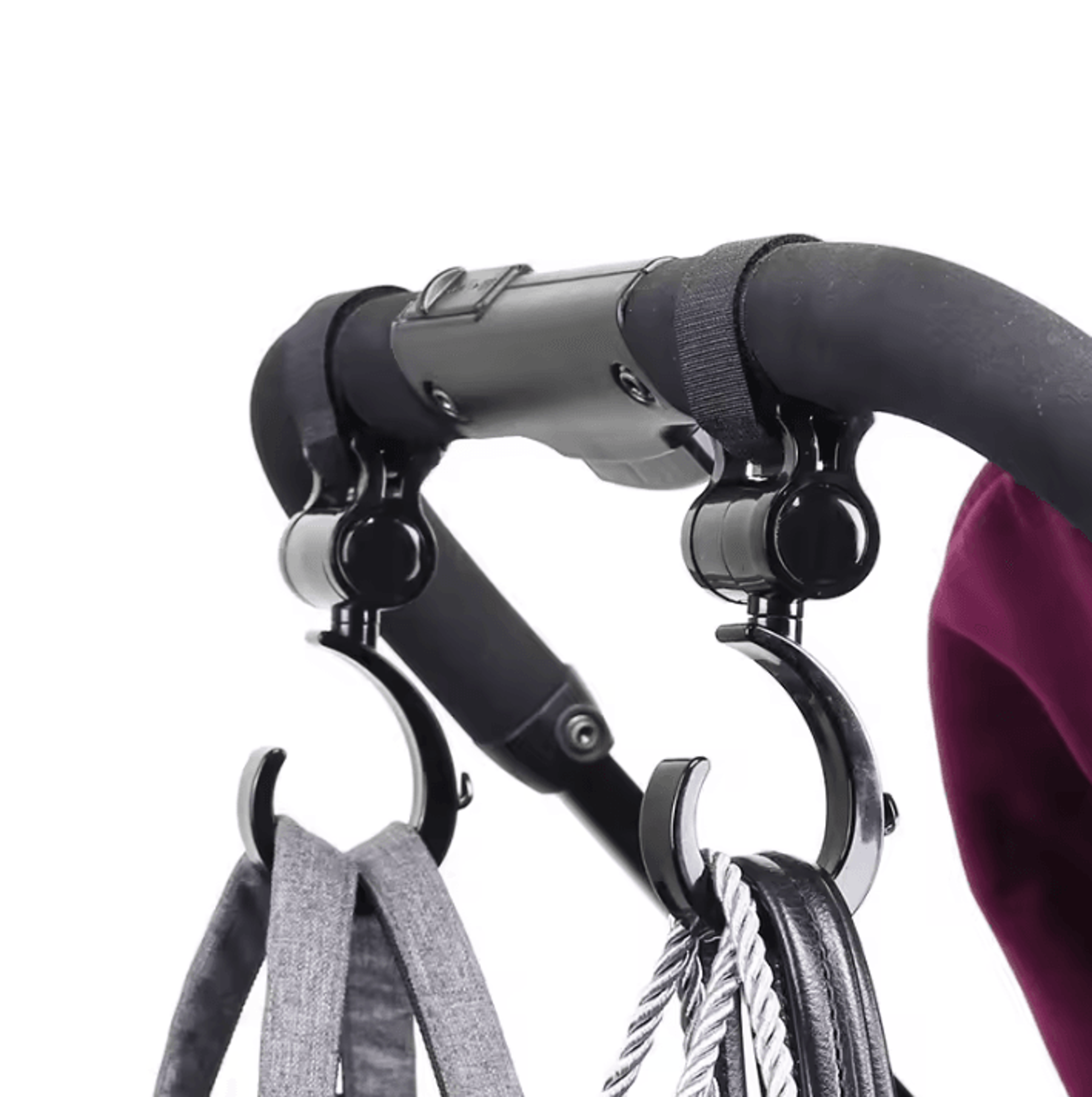 MultiPurpose Baby Stroller Hooks For Easy HandsFree Carrying 0