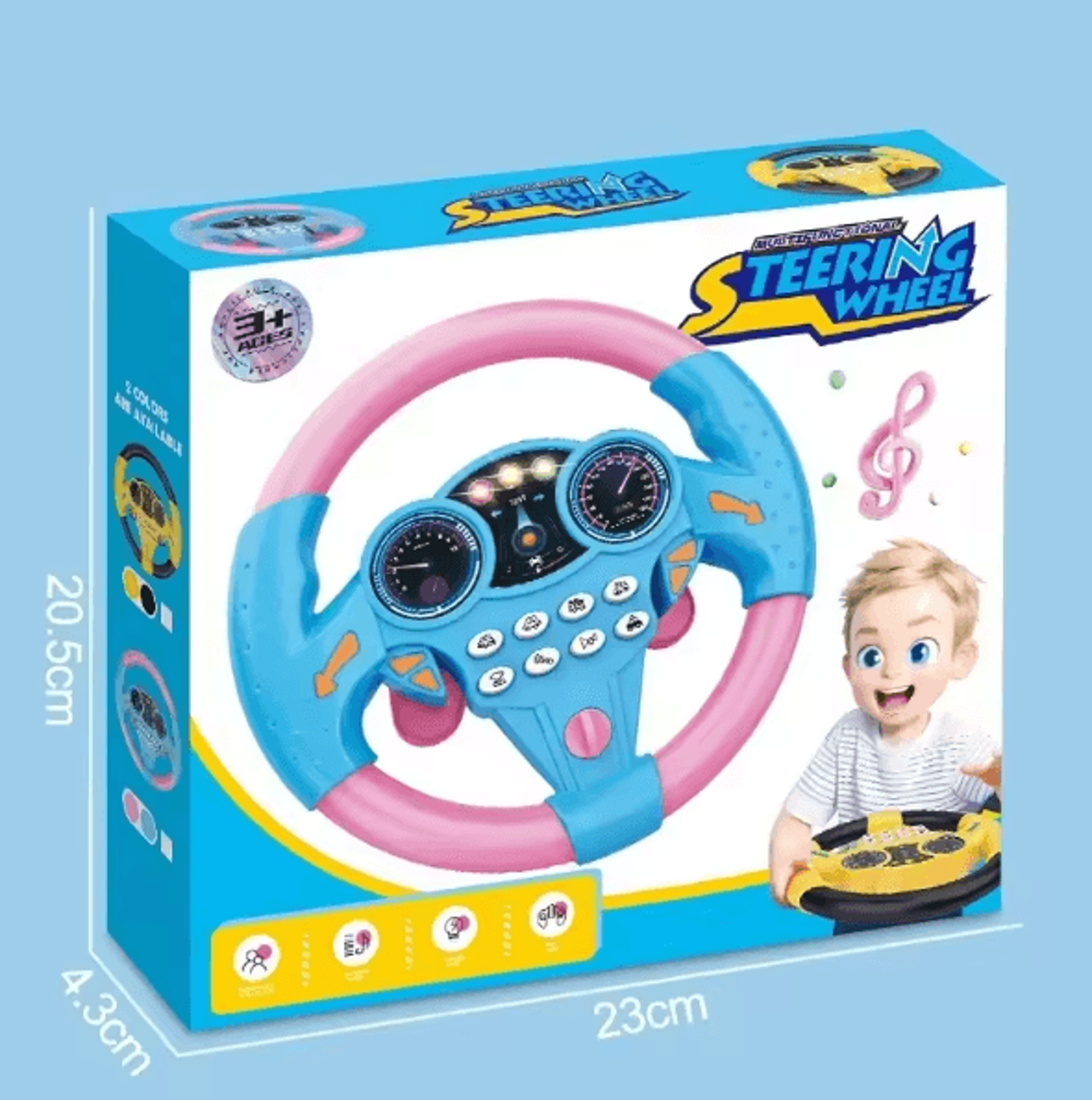 Interactive Baby Steering Wheel Toy For Stroller  Early Learning Play 7