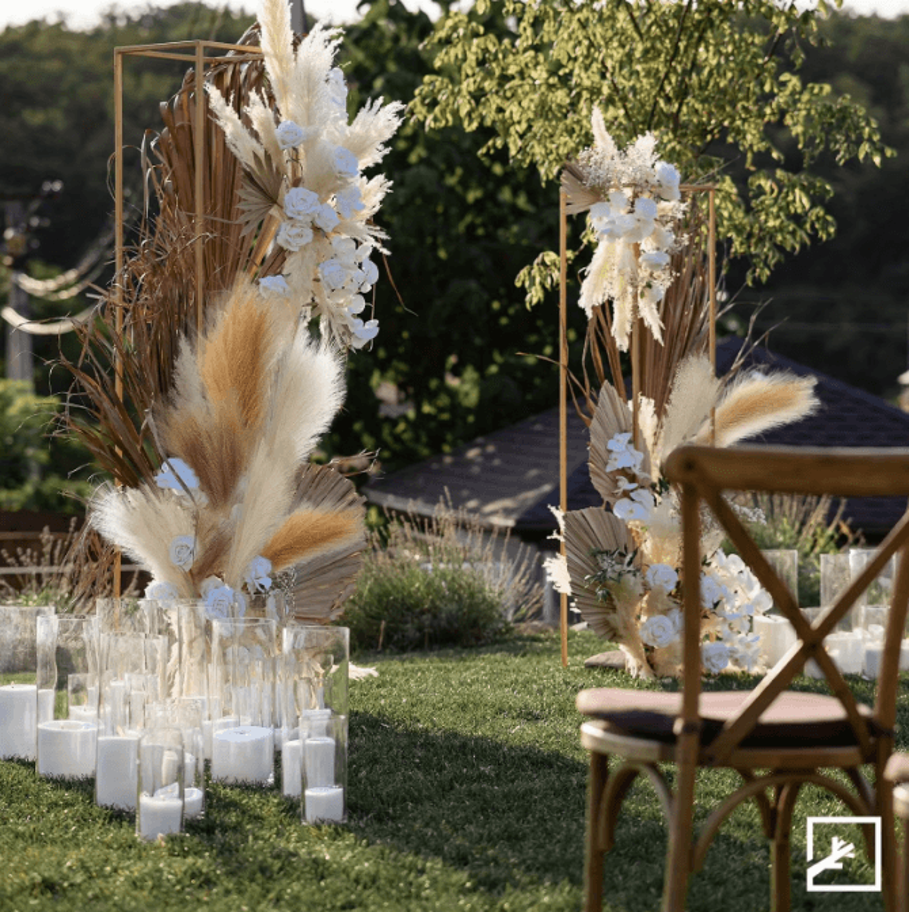 Boho Artificial Pampas Grass Decor Set For Elegant Home  Event Styling 2