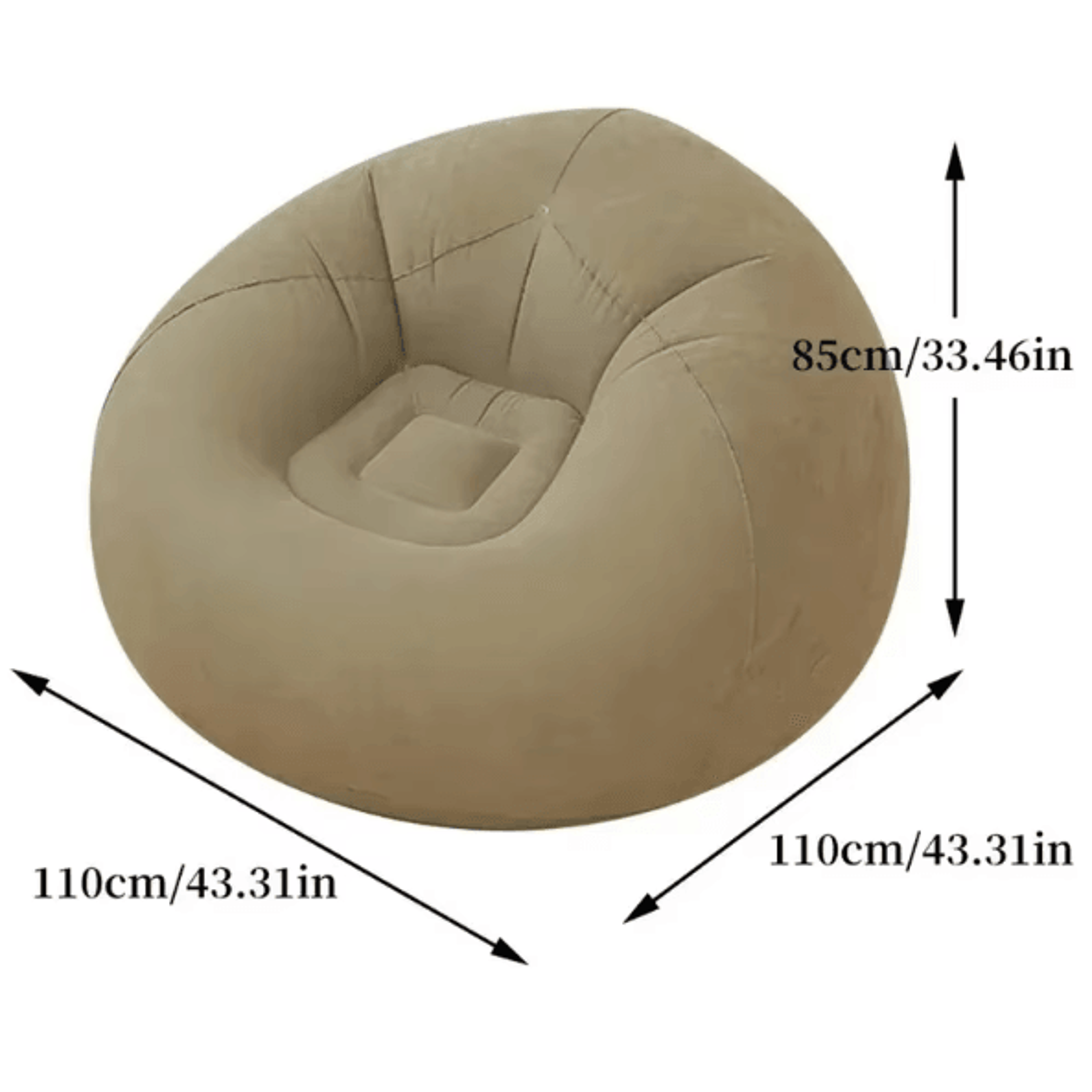 UltraComfort Inflatable Sofa Chair  Portable Lazy Lounger Air Bean Bag Couch 4