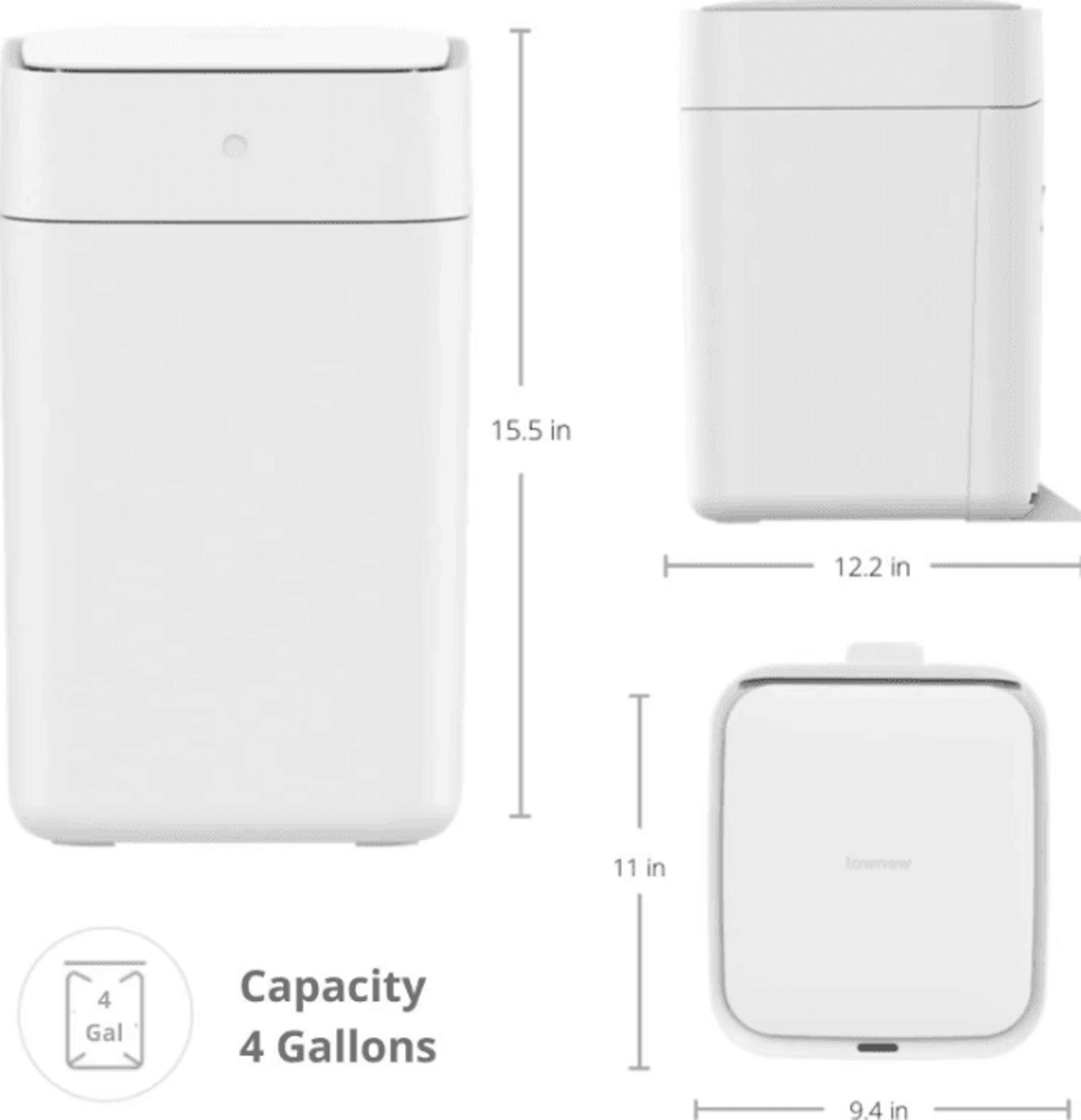 Townew T1S Smart Trash Can  Automatic SelfSealing Touchless Garbage Bin 5