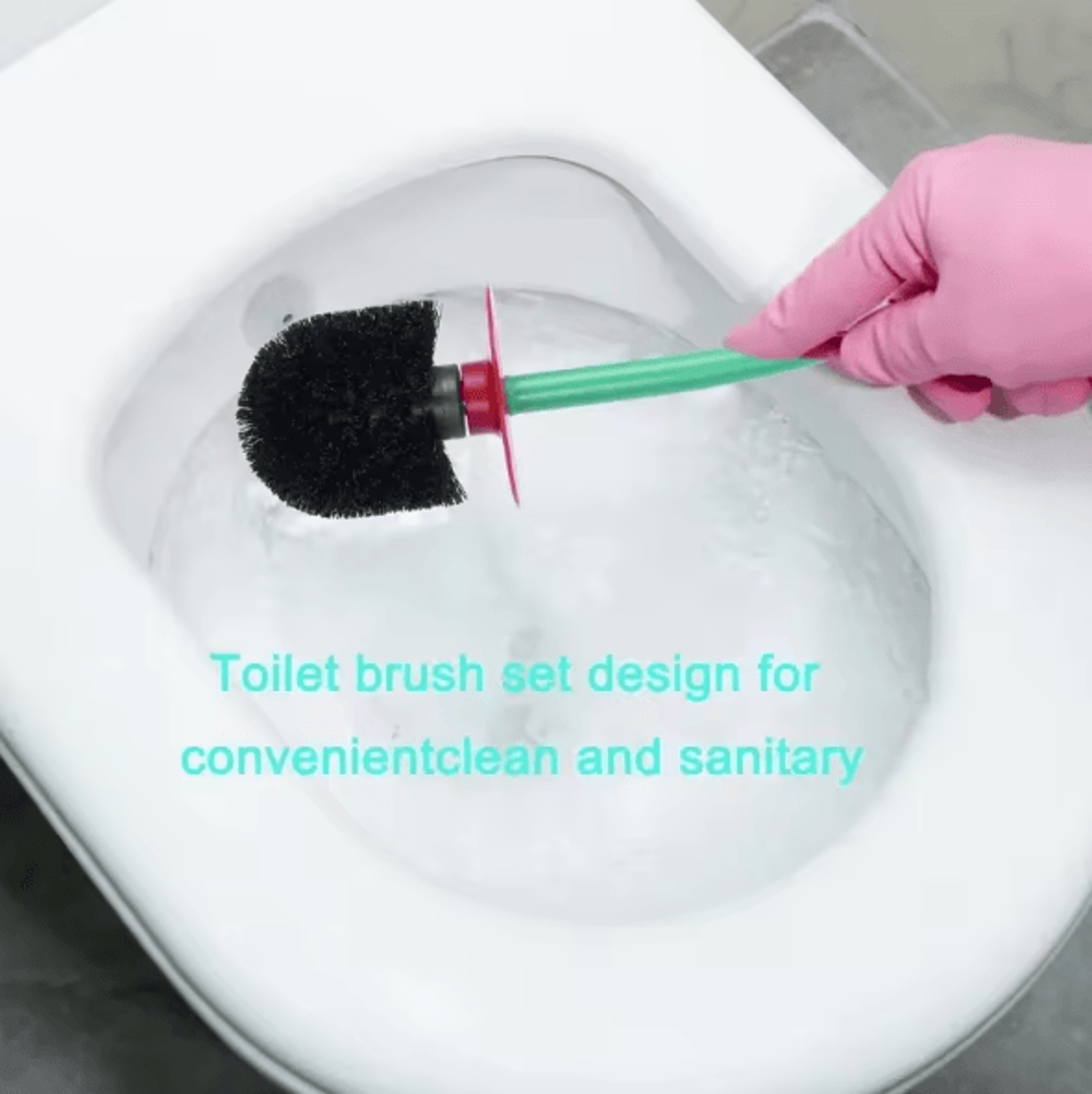 CherryShaped Toilet Brush  Holder Set  Cute Decorative Bathroom Cleaning Tool 3