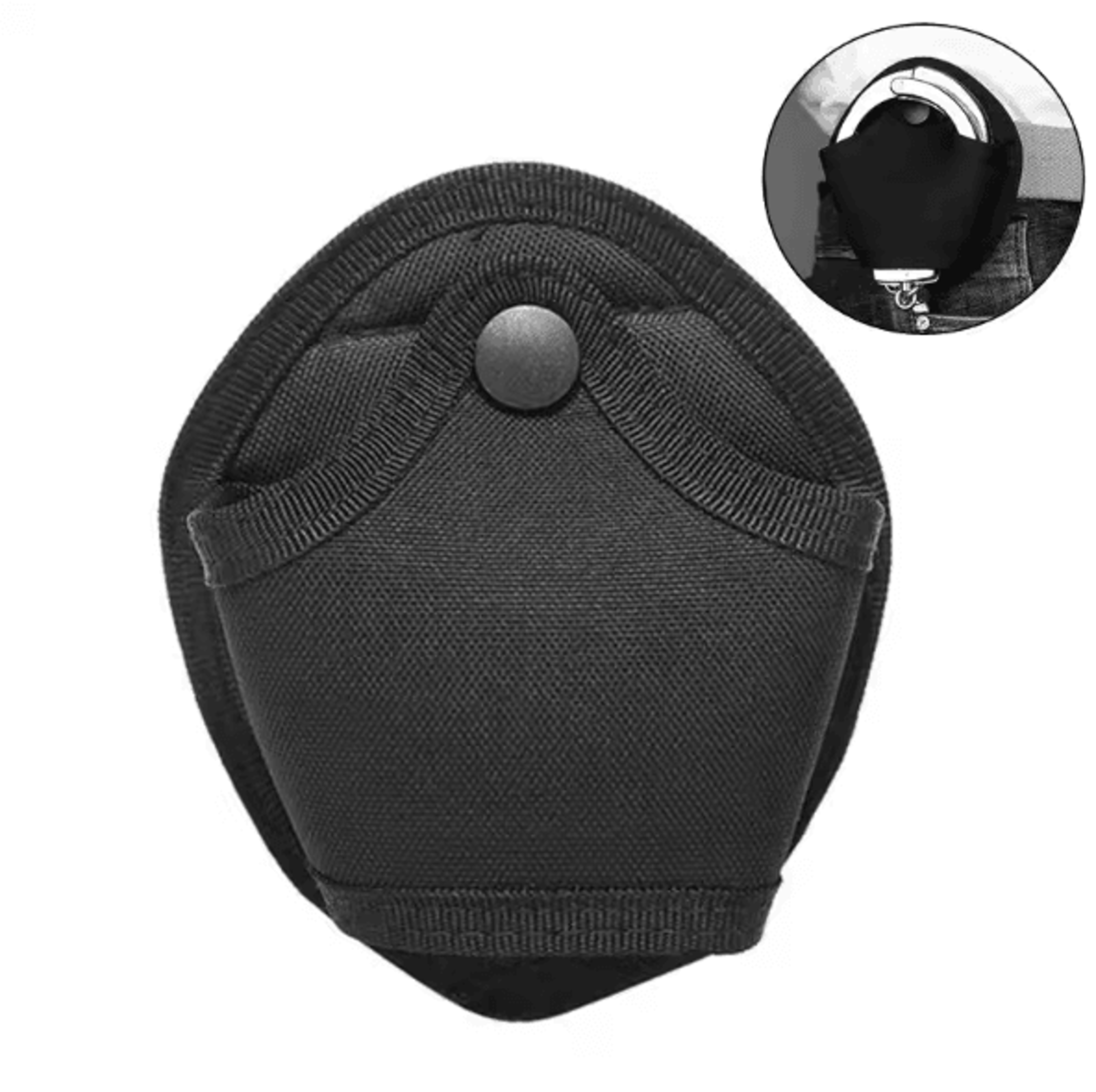 Universal Tactical Handcuff Pouch  Nylon QuickRelease Belt Holder Case 4
