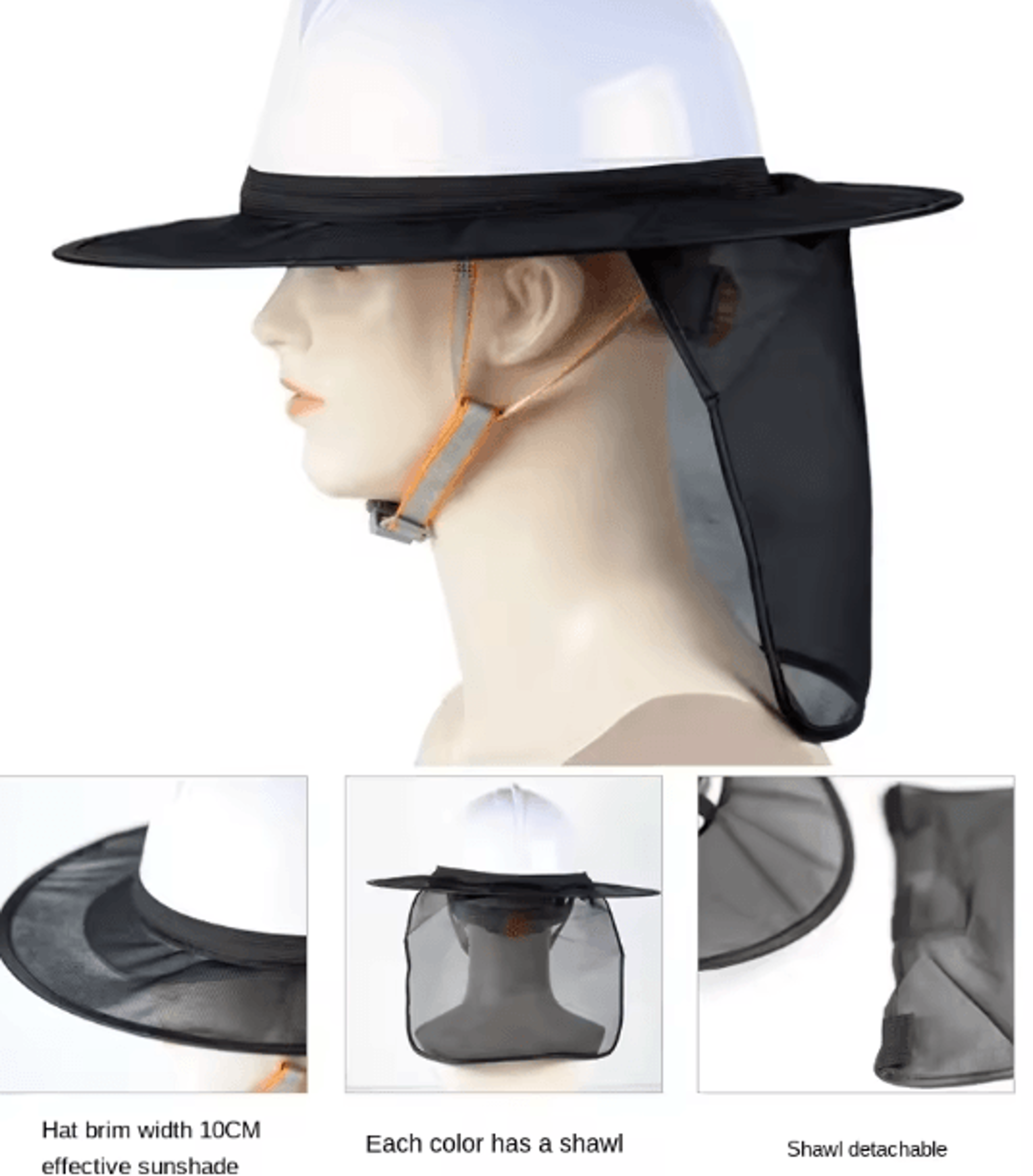 SunShield Pro Reflective Hard Hat Neck Shade For Outdoor Work 0