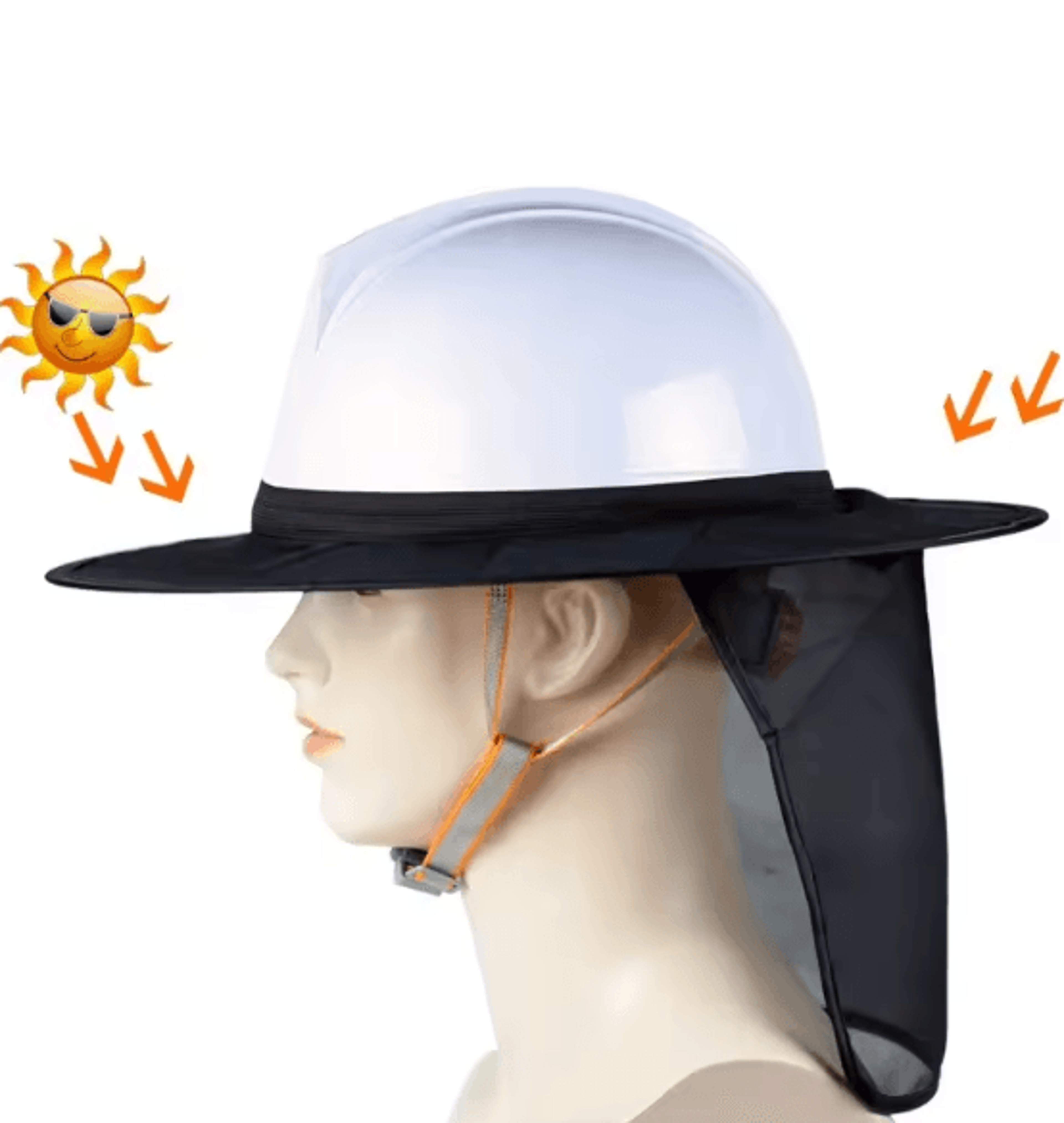 SunShield Pro Reflective Hard Hat Neck Shade For Outdoor Work 1