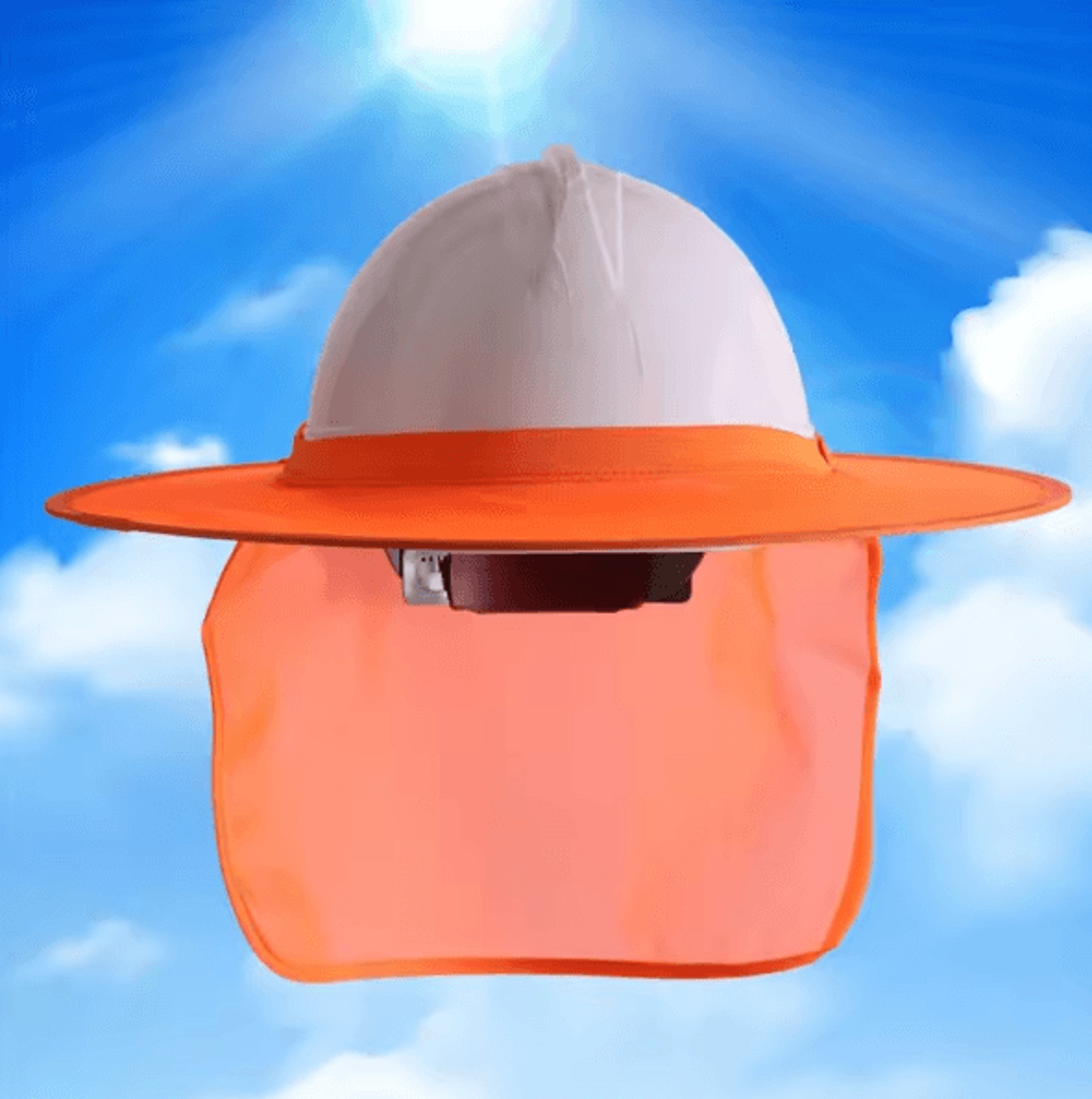 SunShield Pro Reflective Hard Hat Neck Shade For Outdoor Work 5