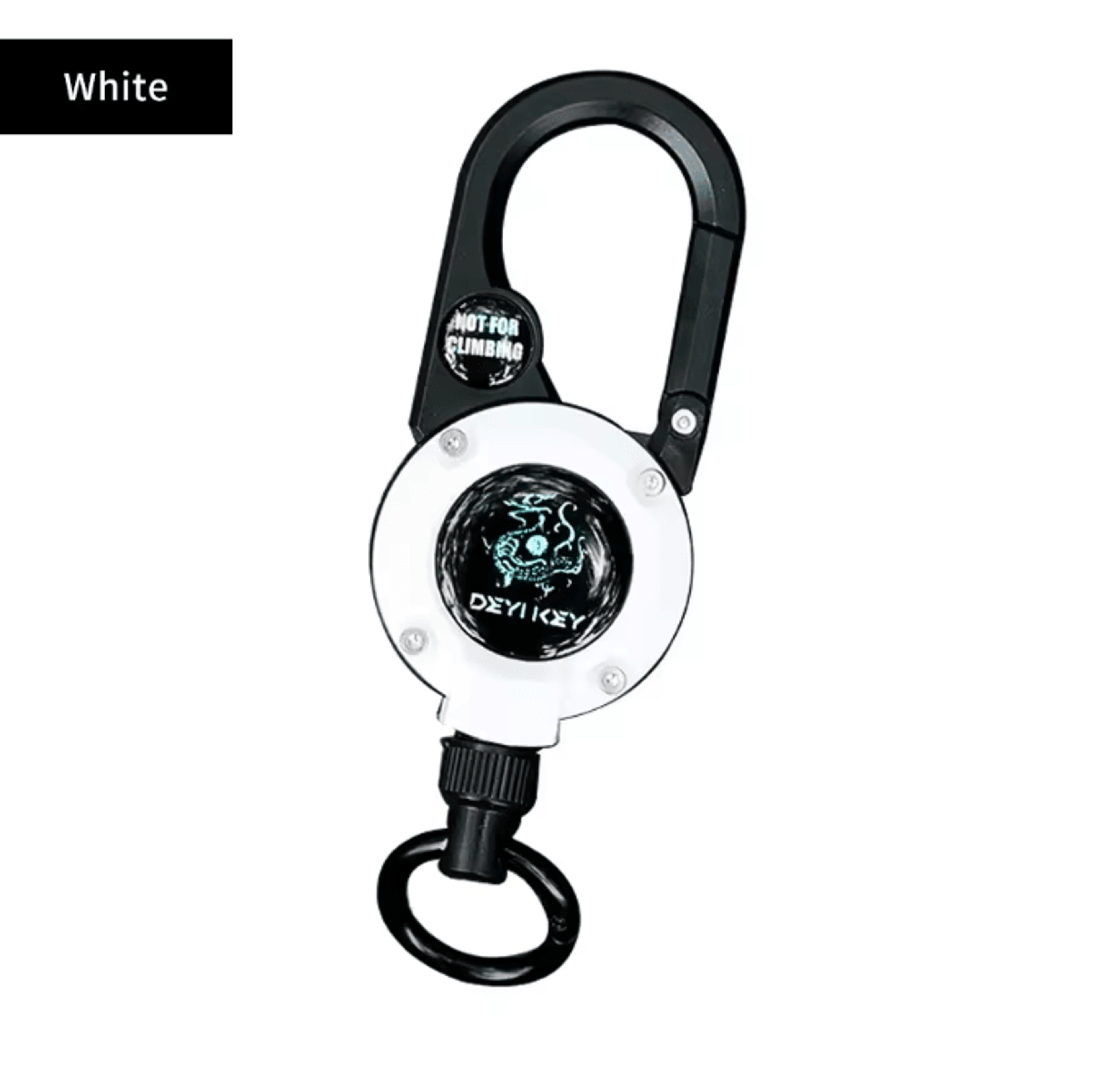 SecureClip Retractable Steel Wire Keychain With Carabiner Reel 6