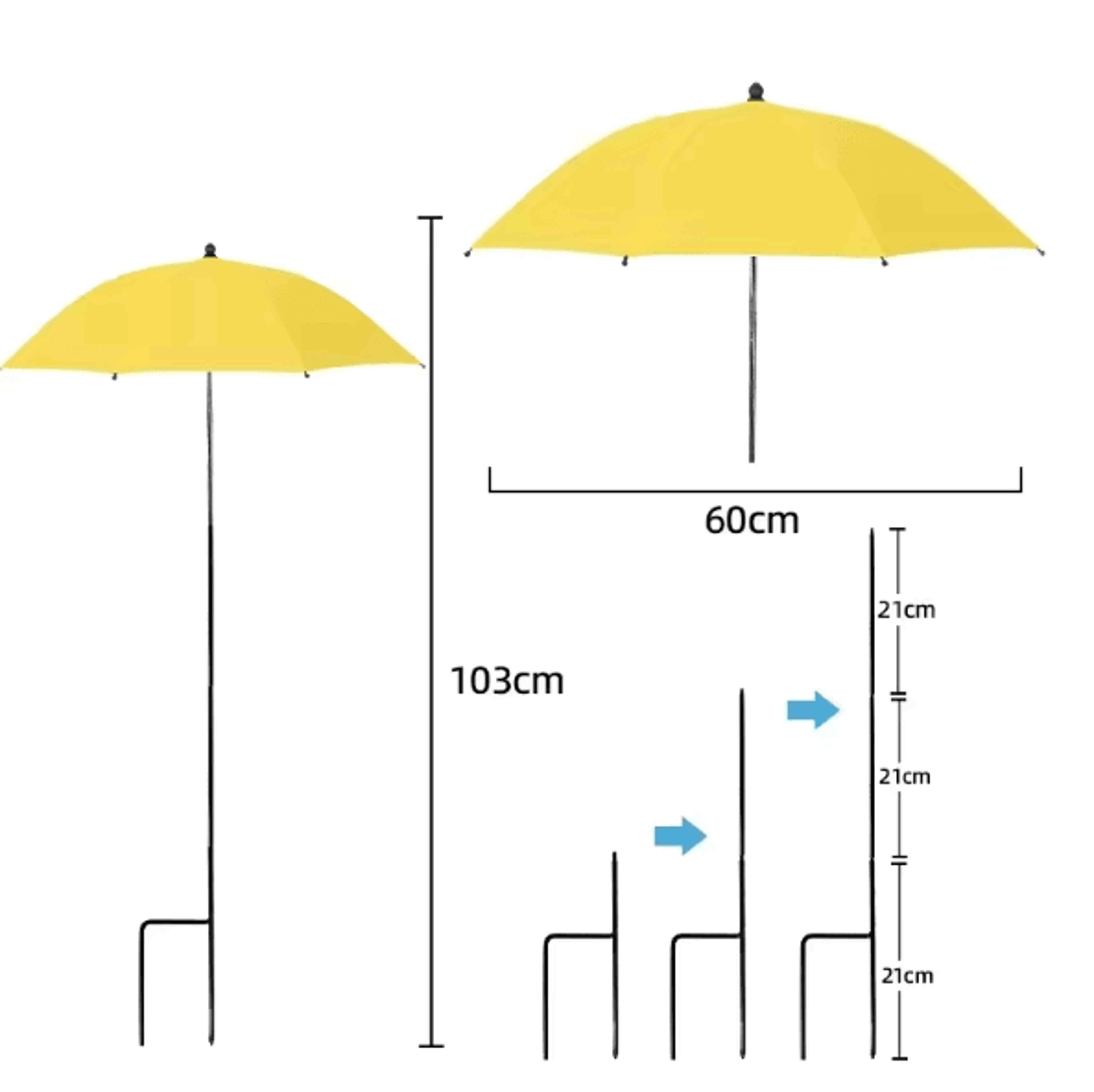PlantGuard Adjustable Plant Shade Umbrella With Metal Stake Weatherproof Sun Protection Cover For G 4