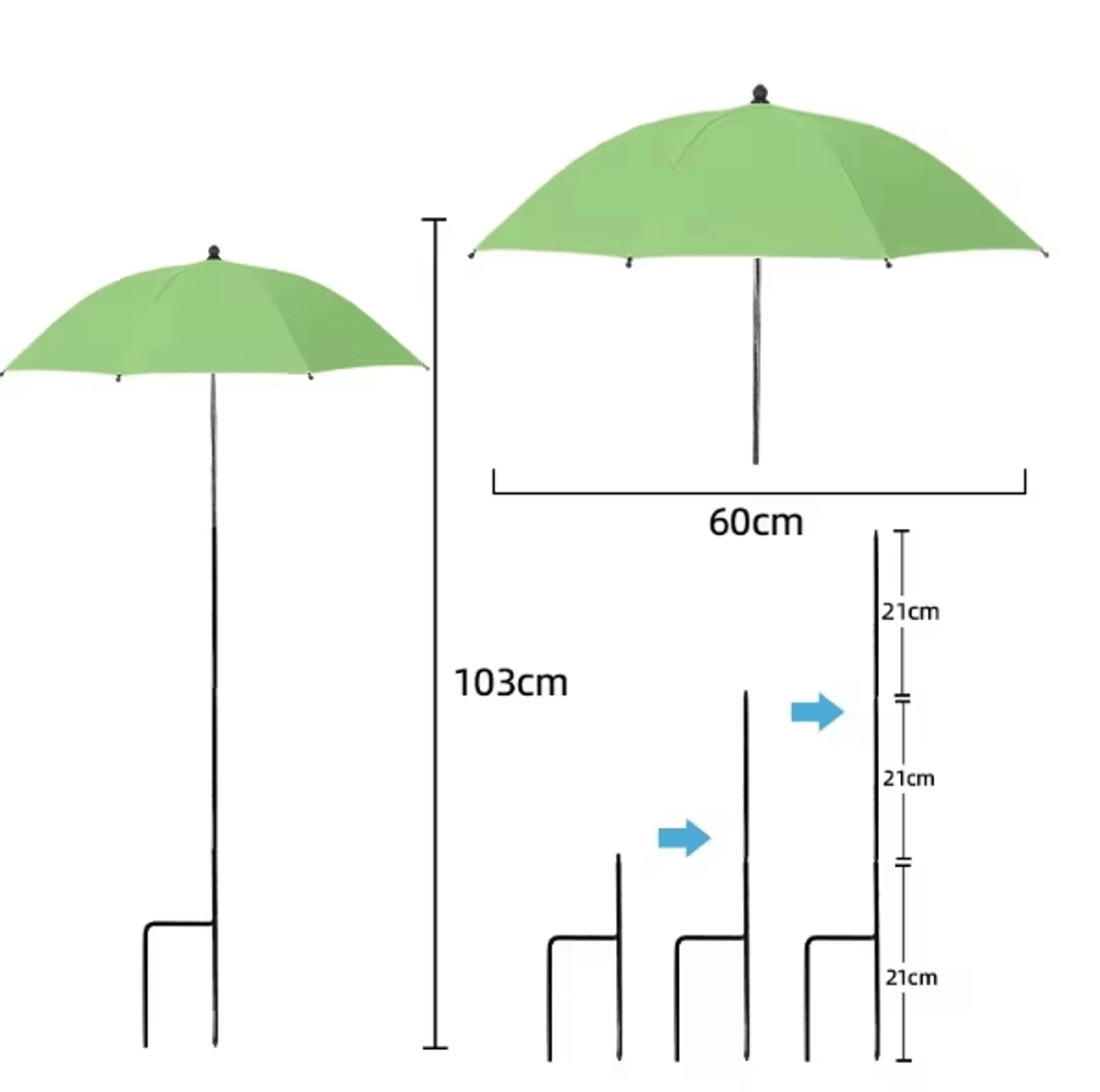 PlantGuard Adjustable Plant Shade Umbrella With Metal Stake Weatherproof Sun Protection Cover For G 8