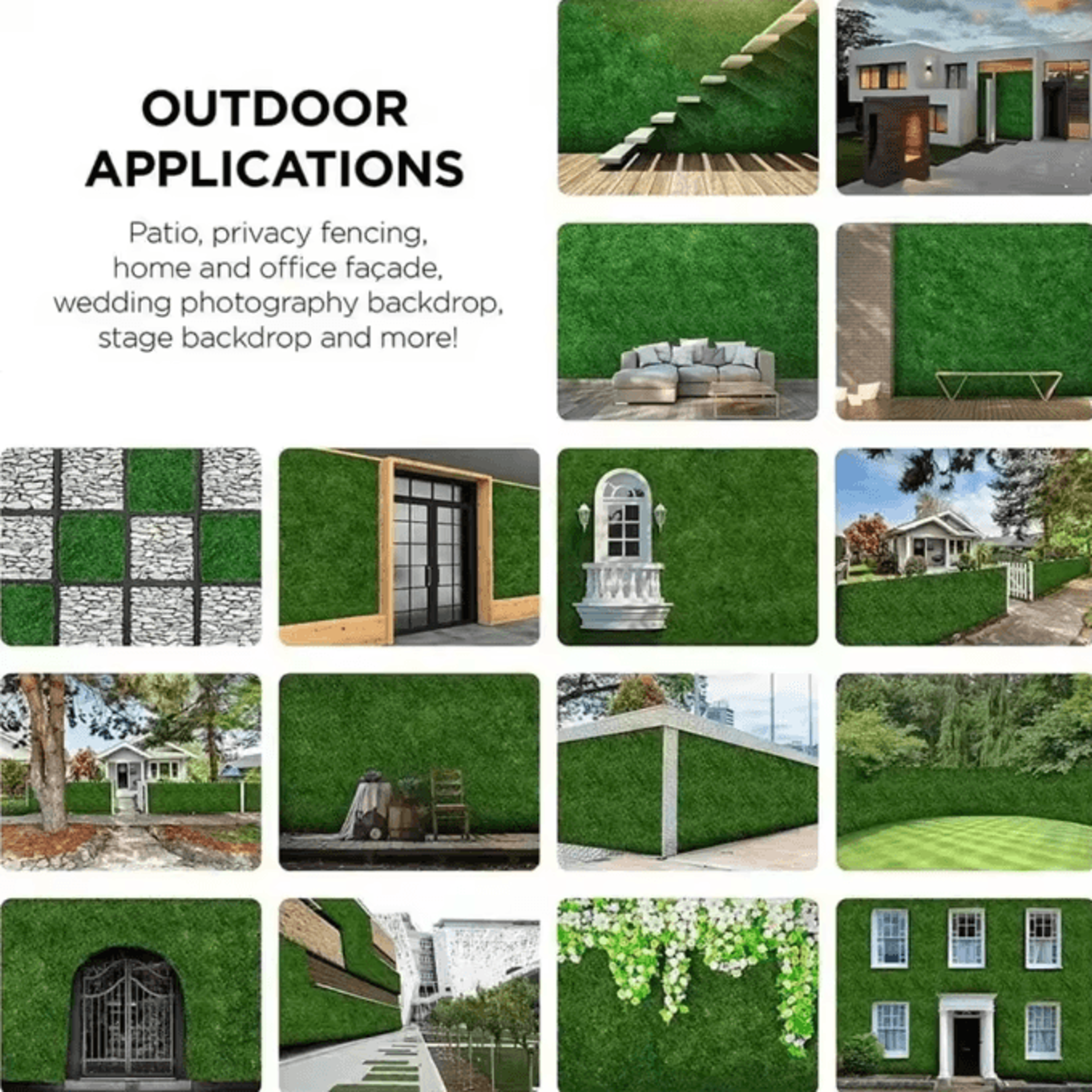 10PCS Artificial Grass Wall Panels  Boxwood Hedge Greenery Backdrop For Indoor Outdoor Topiary Wall 4