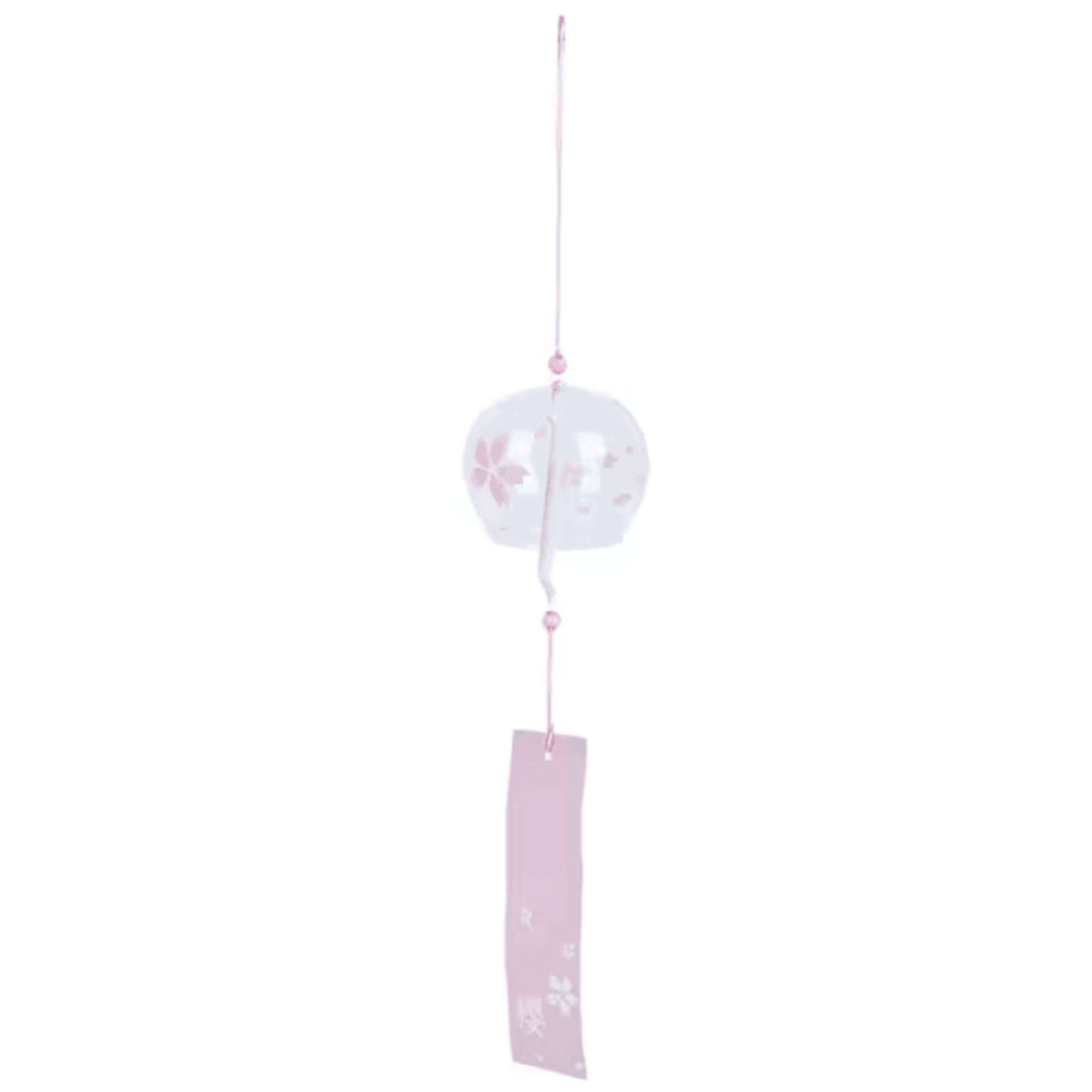 Japanese Sakura Wind Chime Glass Furin Bell Cherry Blossom Hanging Decor For Home Garden 6