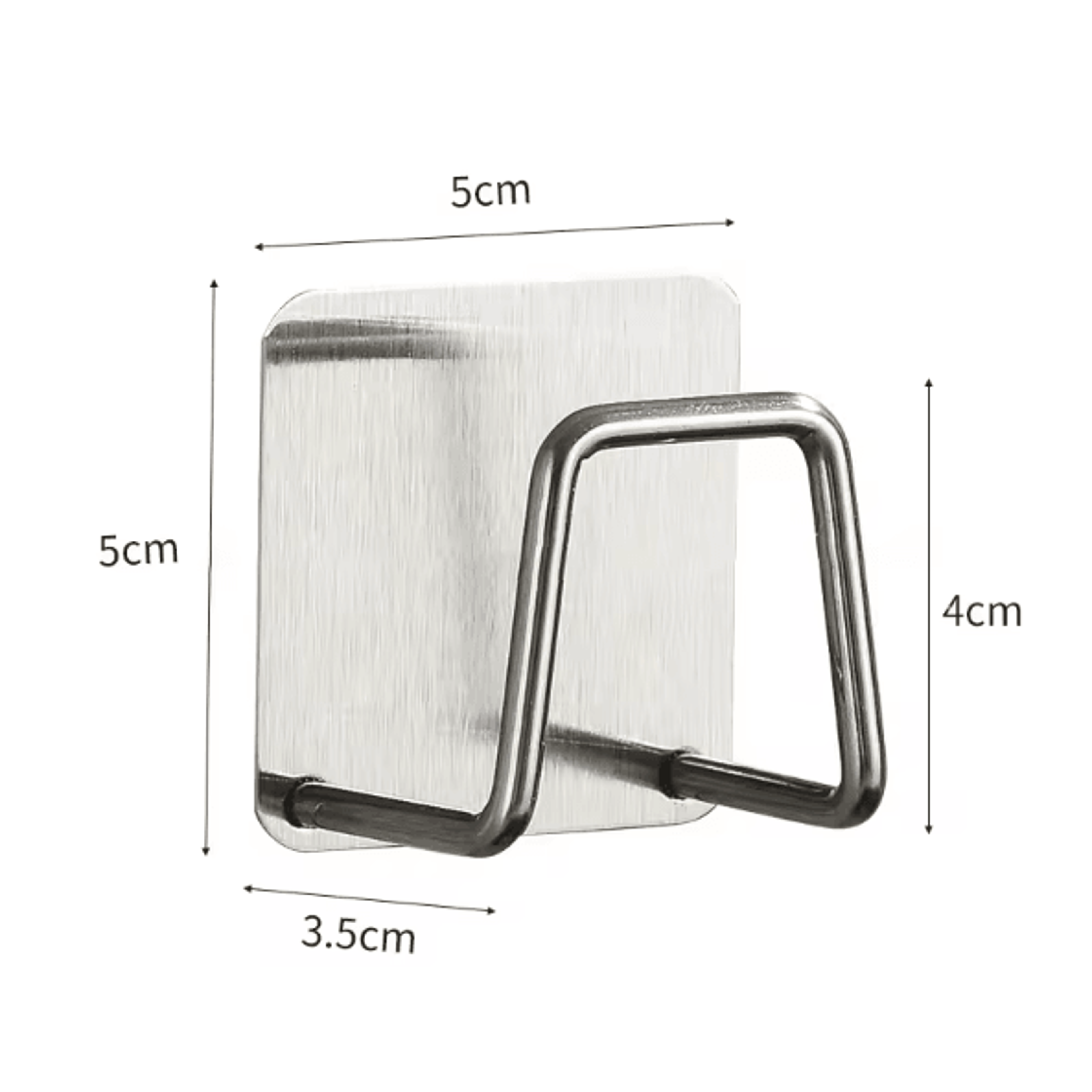 Stainless Steel Adhesive Wall Hooks No Drill Bathroom Towel Hooks Heavy Duty Waterproof Hanging Hoo 5