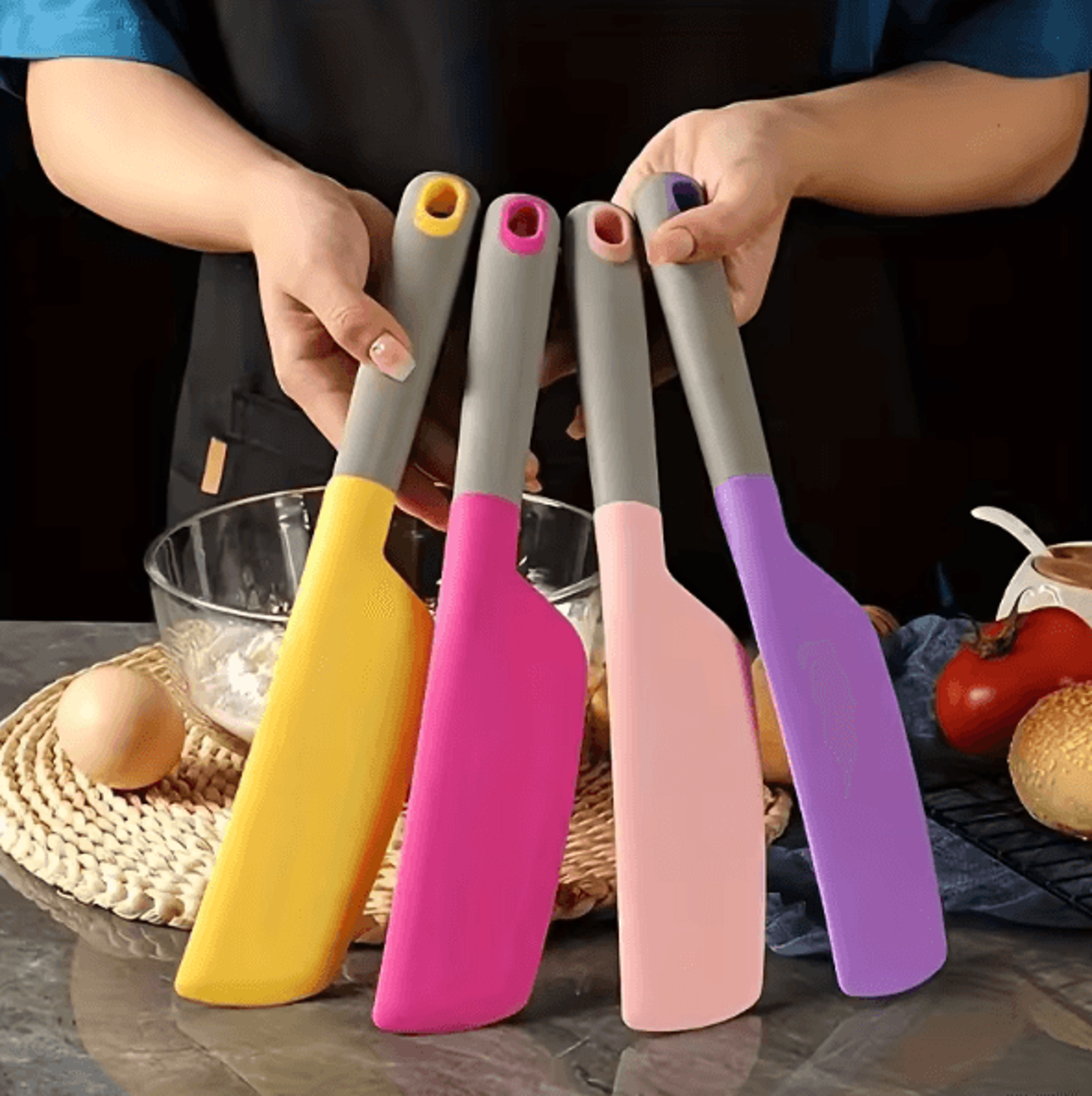 ExtraLarge Silicone Spatula  Heat Resistant NonStick Cooking  Baking Tool 0