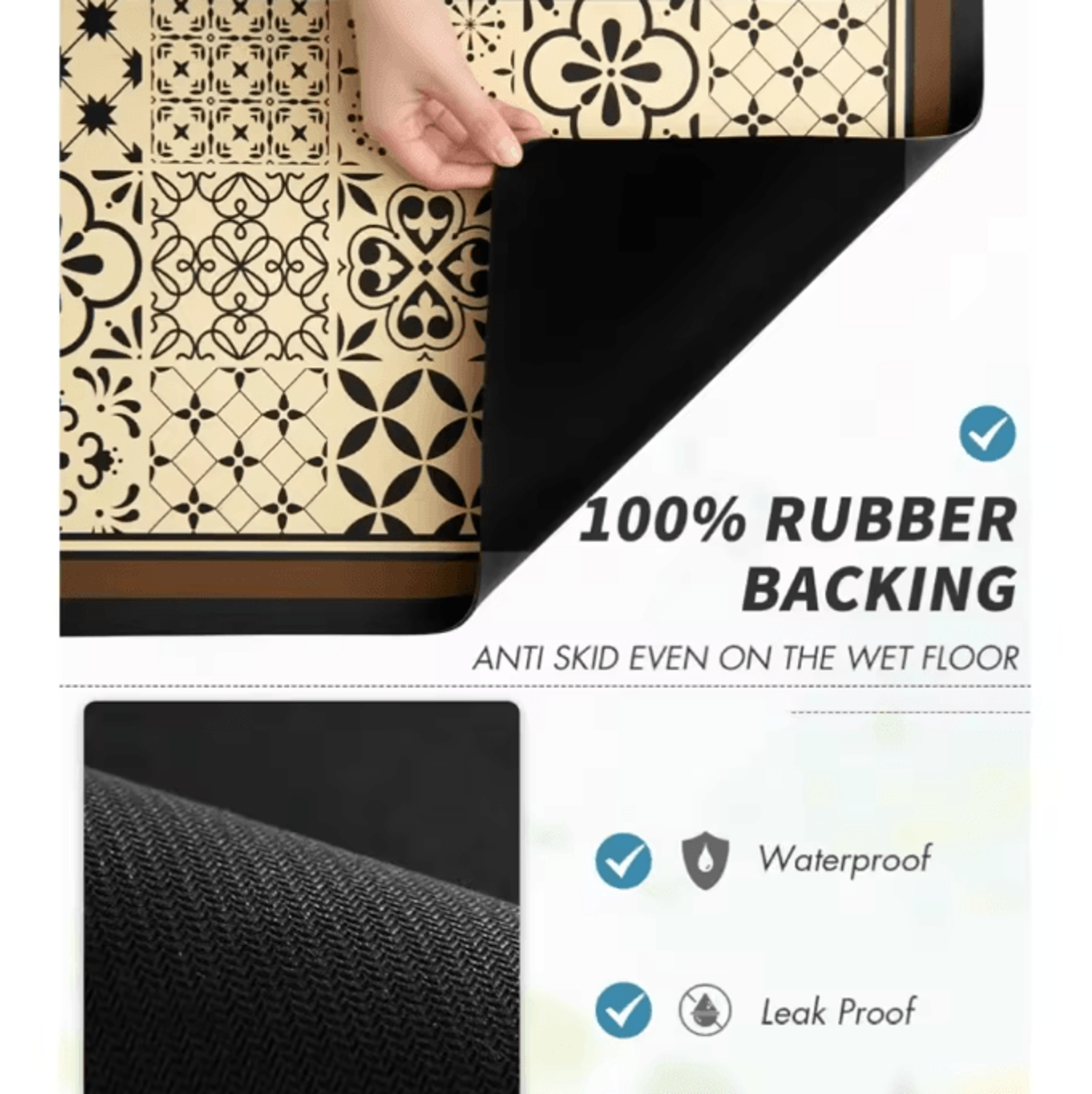 Premium Absorbent Dish Drying Mat With Waterproof Rubber Backing For Kitchen  Coffee Bar 4