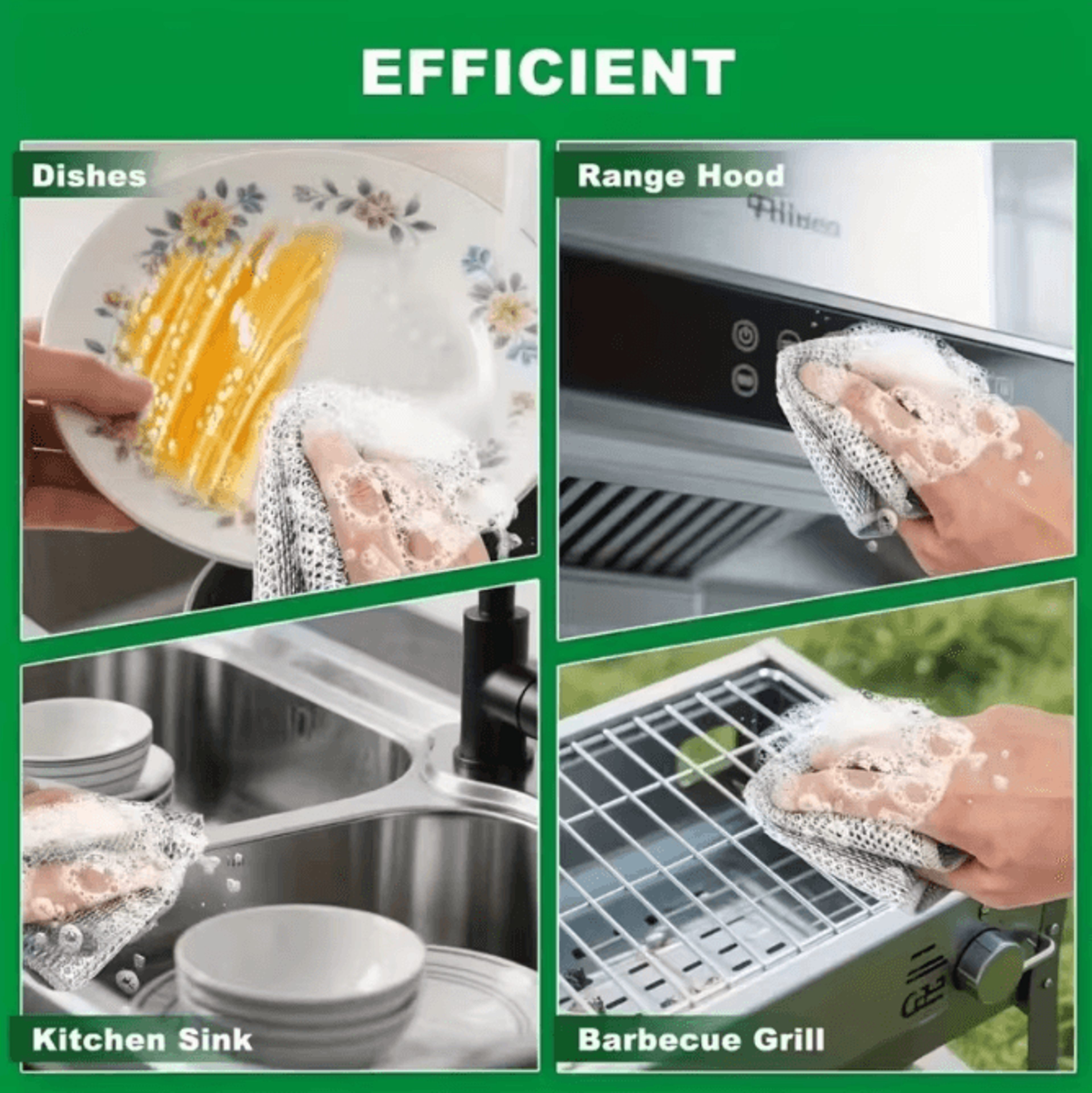 6Pack Stainless Steel Scrubber Pads  Heavy Duty NonScratch Wire Scouring Cloth For Kitchen Cleaning 4