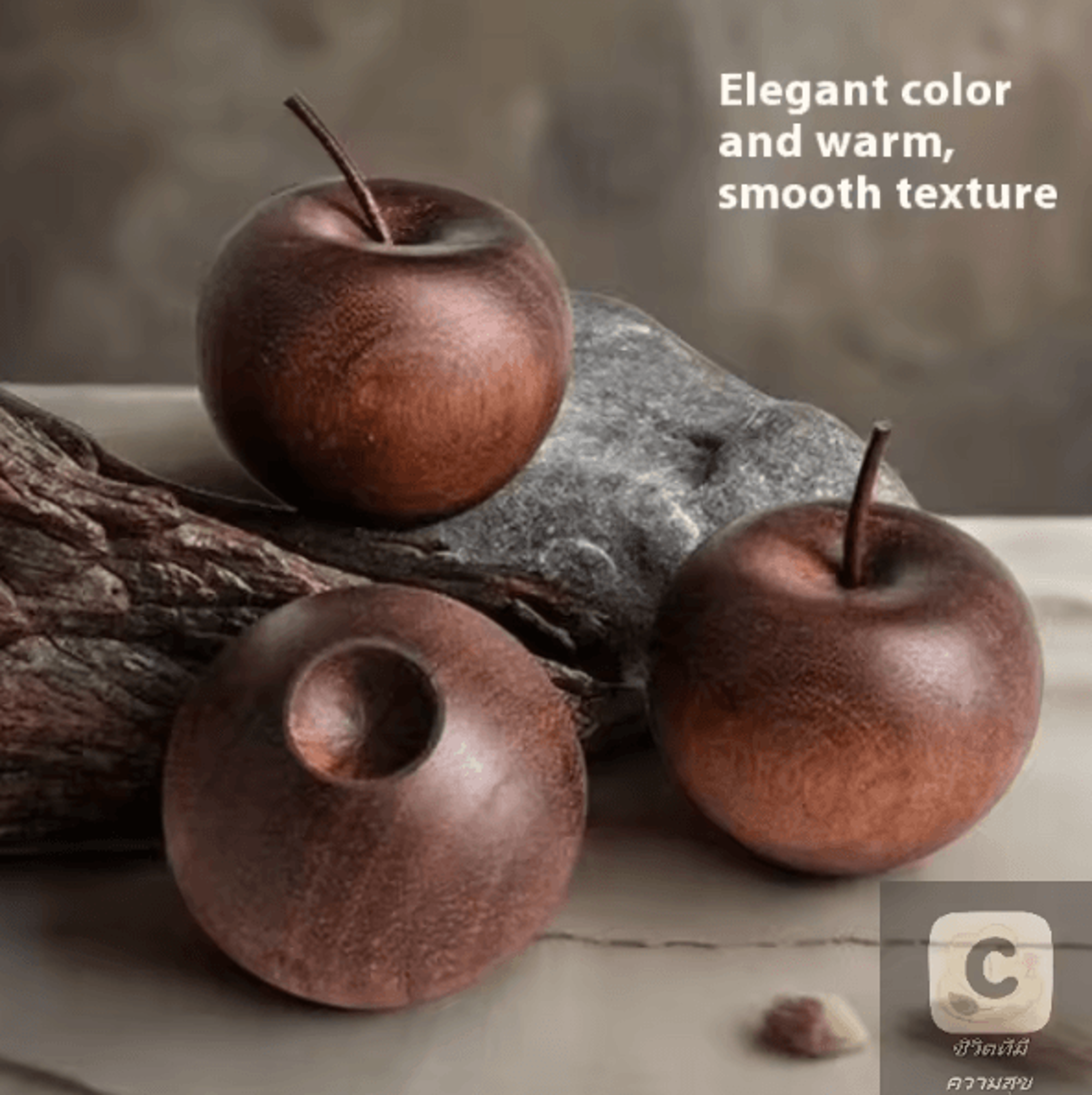 VIKAMA Wooden Apple Essential Oil Diffuser Natural Aromatherapy Decor For Home  Car 1