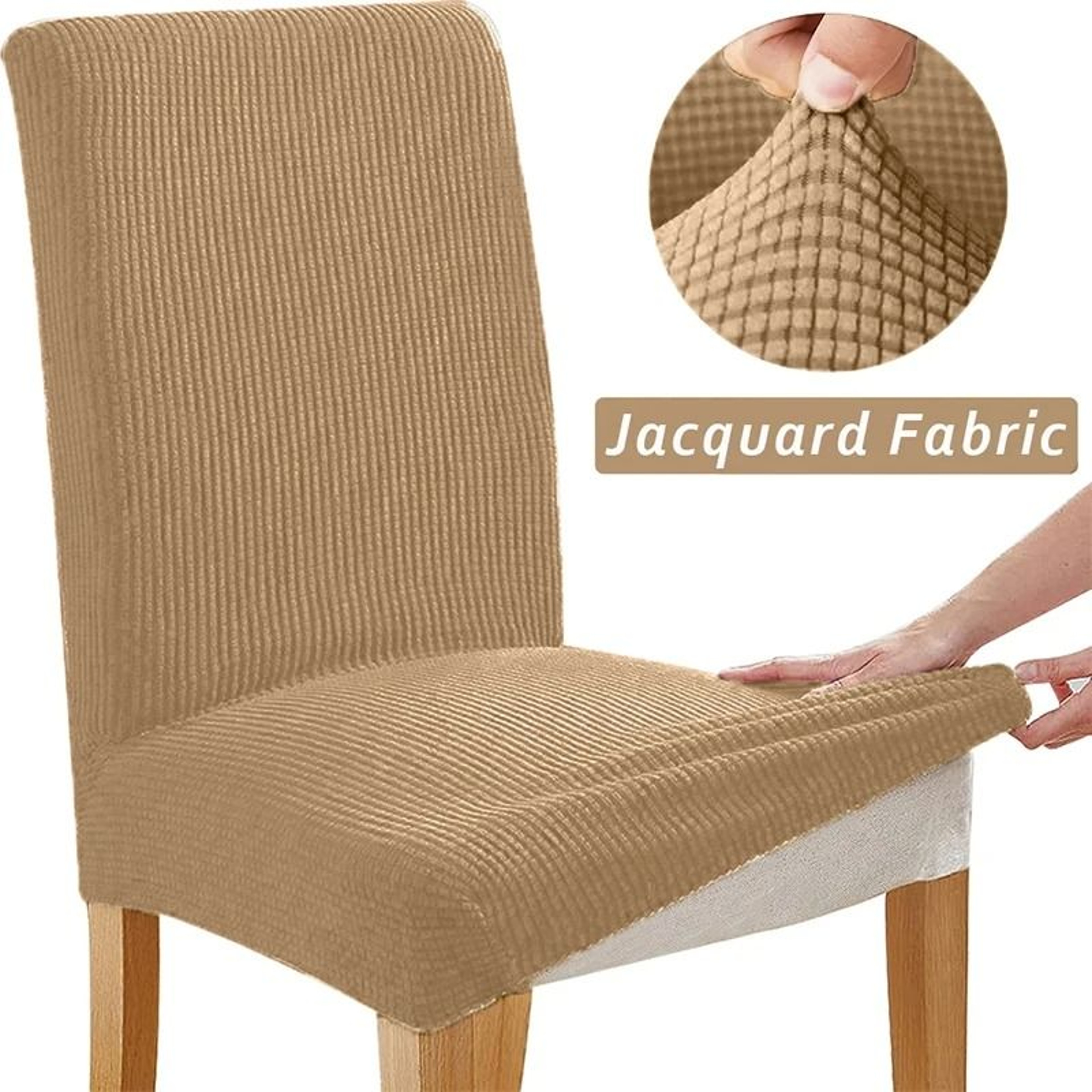 Stretch Jacquard Dining Chair Cover 7