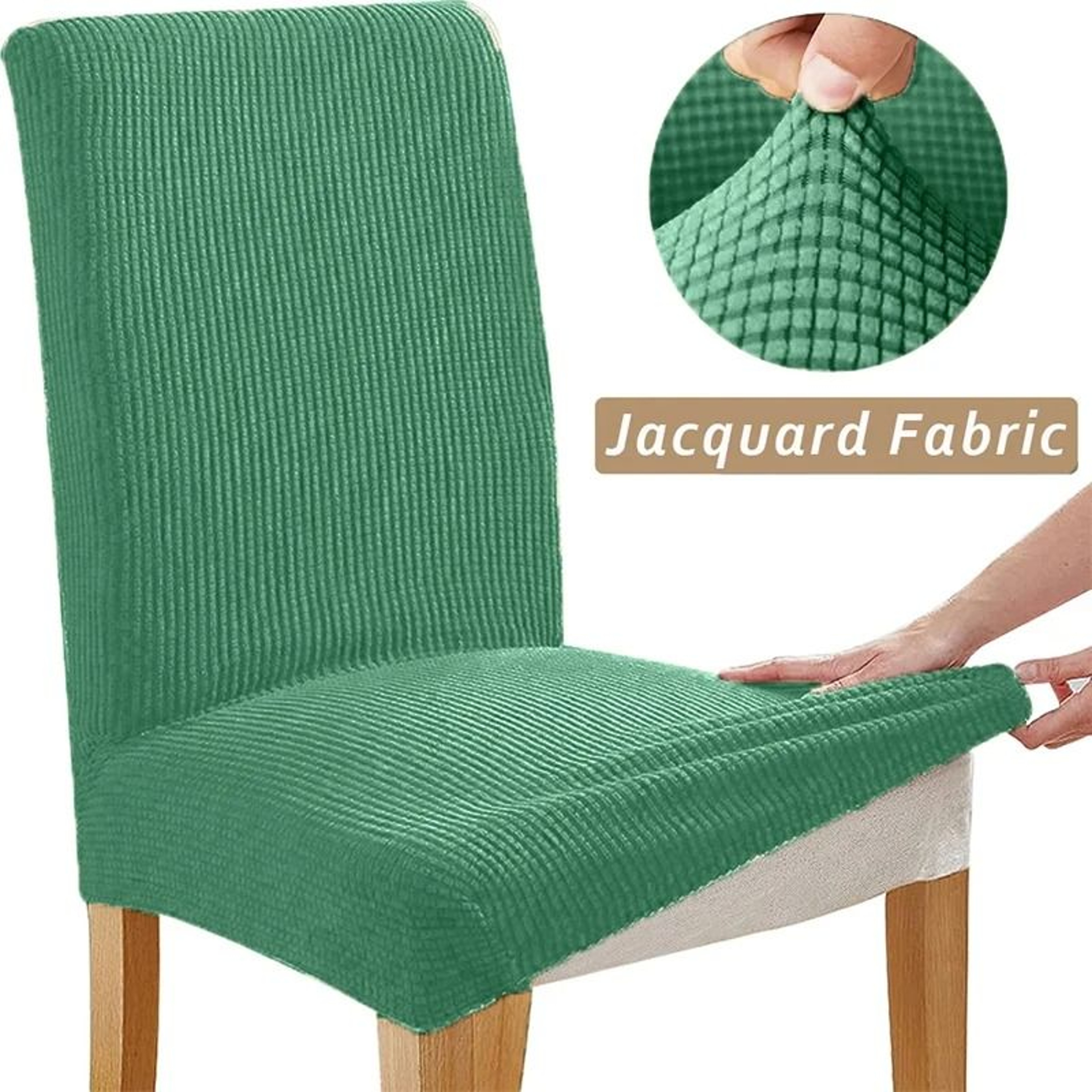 Stretch Jacquard Dining Chair Cover 10