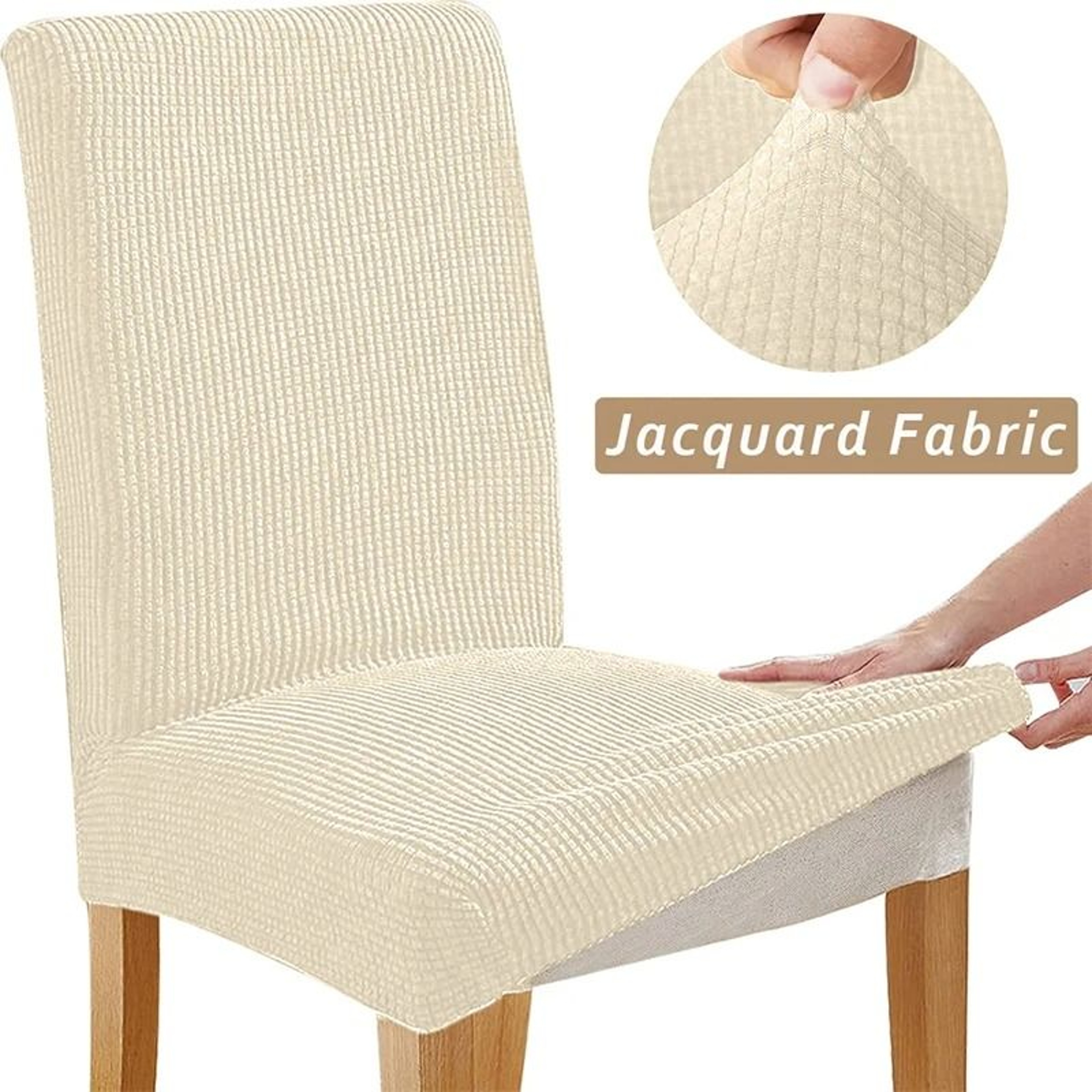 Stretch Jacquard Dining Chair Cover 11