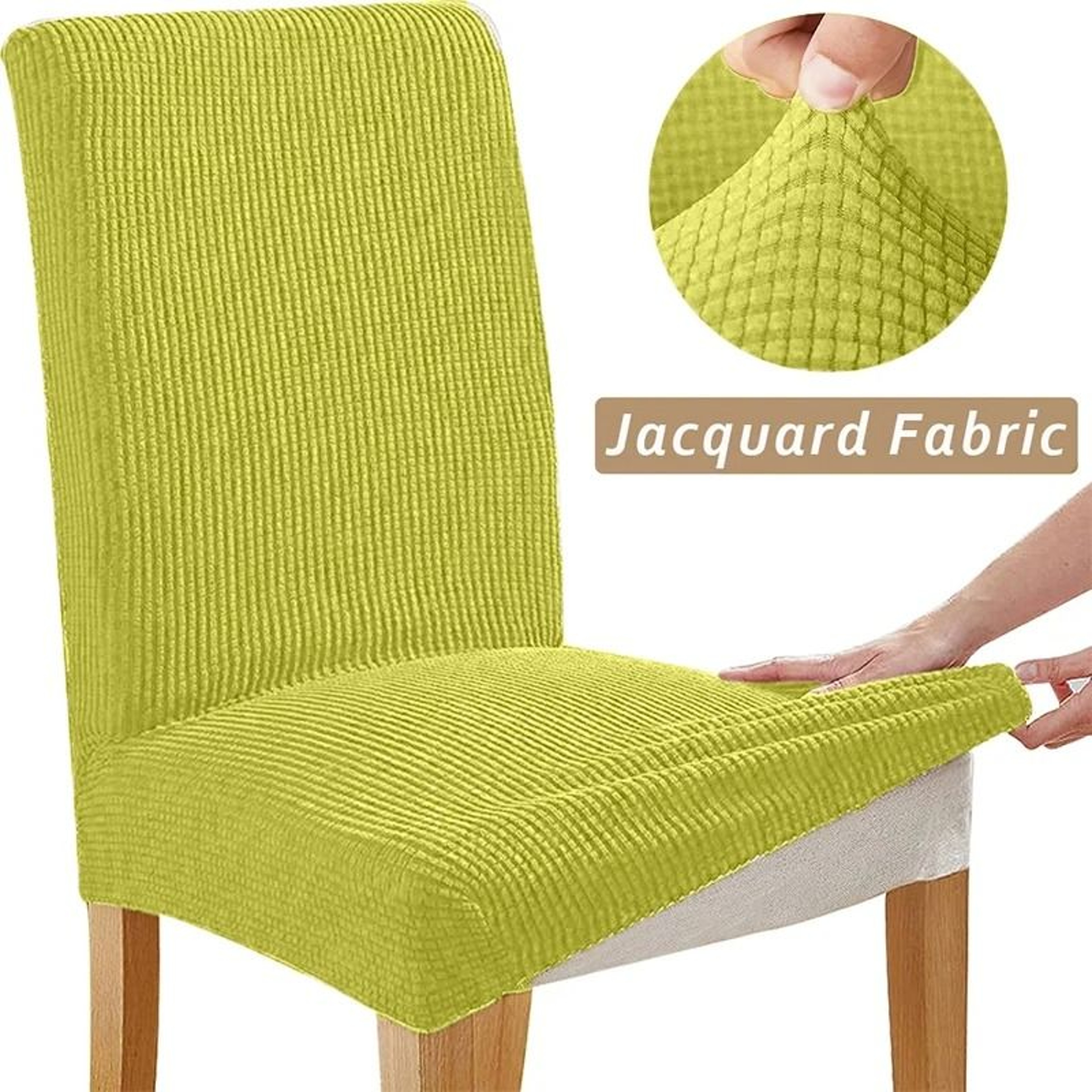 Stretch Jacquard Dining Chair Cover 15