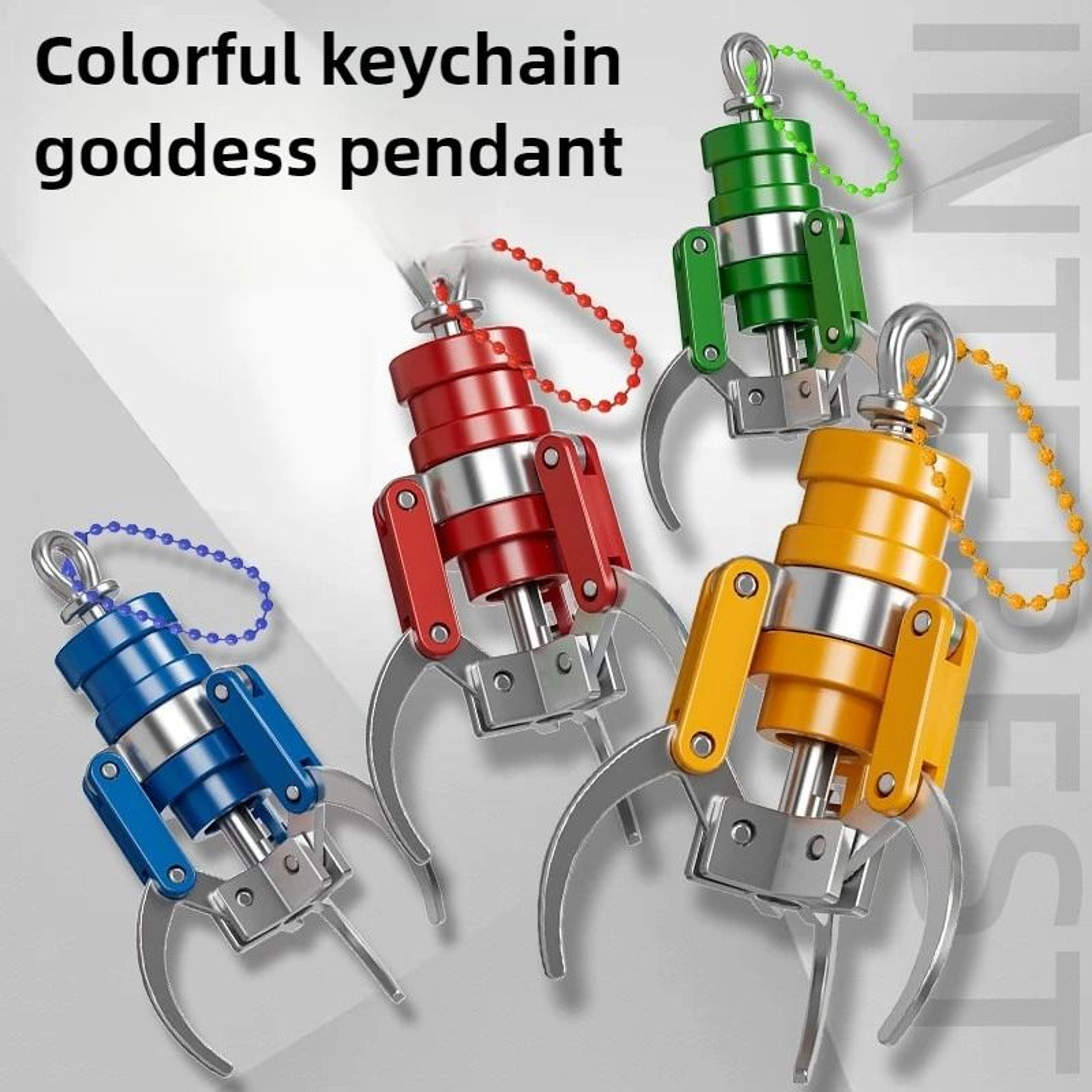 Mini Claw Grabber Keychain Fidget Toy Mechanical Gripper Pendant 1