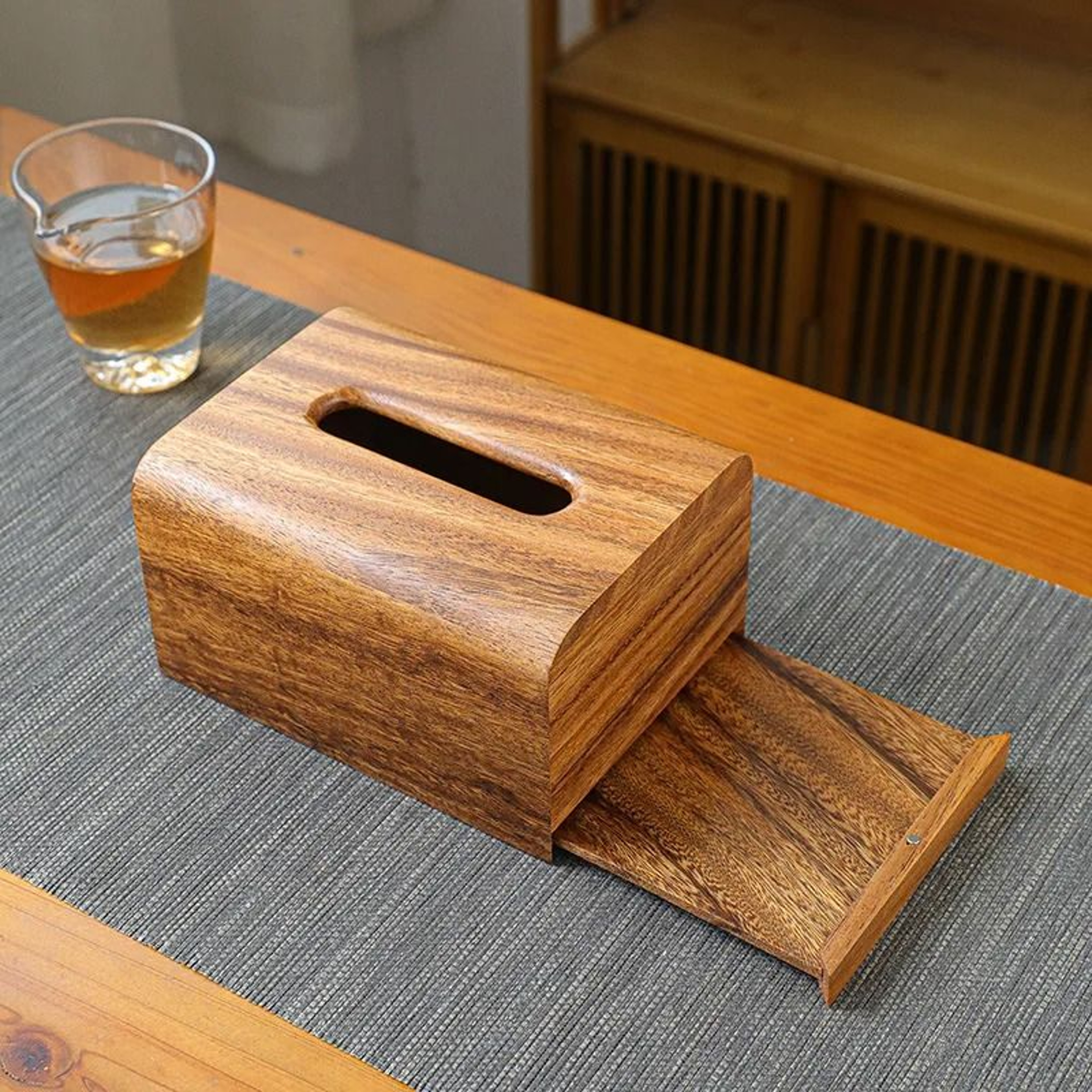 Walnut Wood Tissue Box Cover Modern Decorative Tissue Holder 9