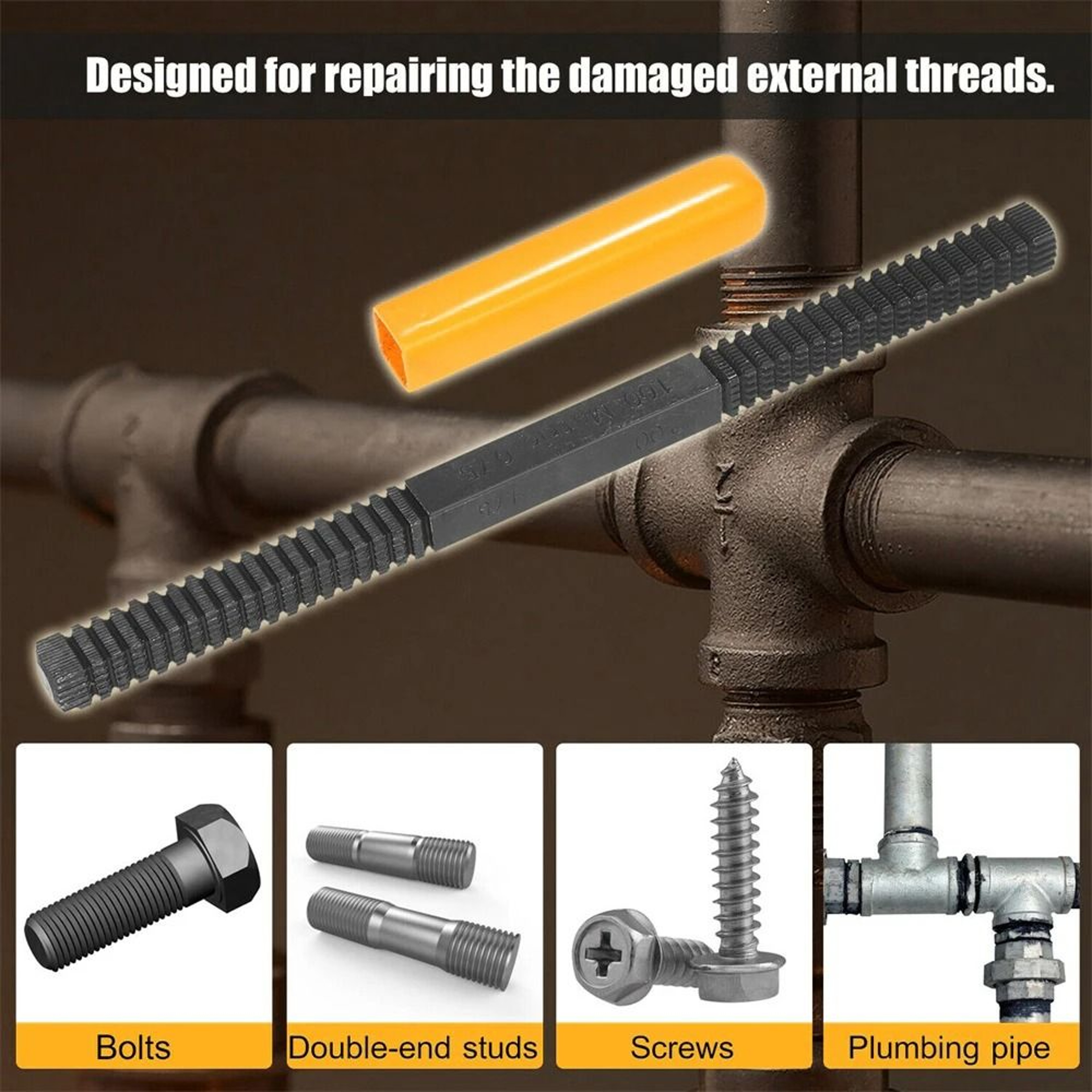 Metric Thread Repair File For Restoring Damaged Threads 3