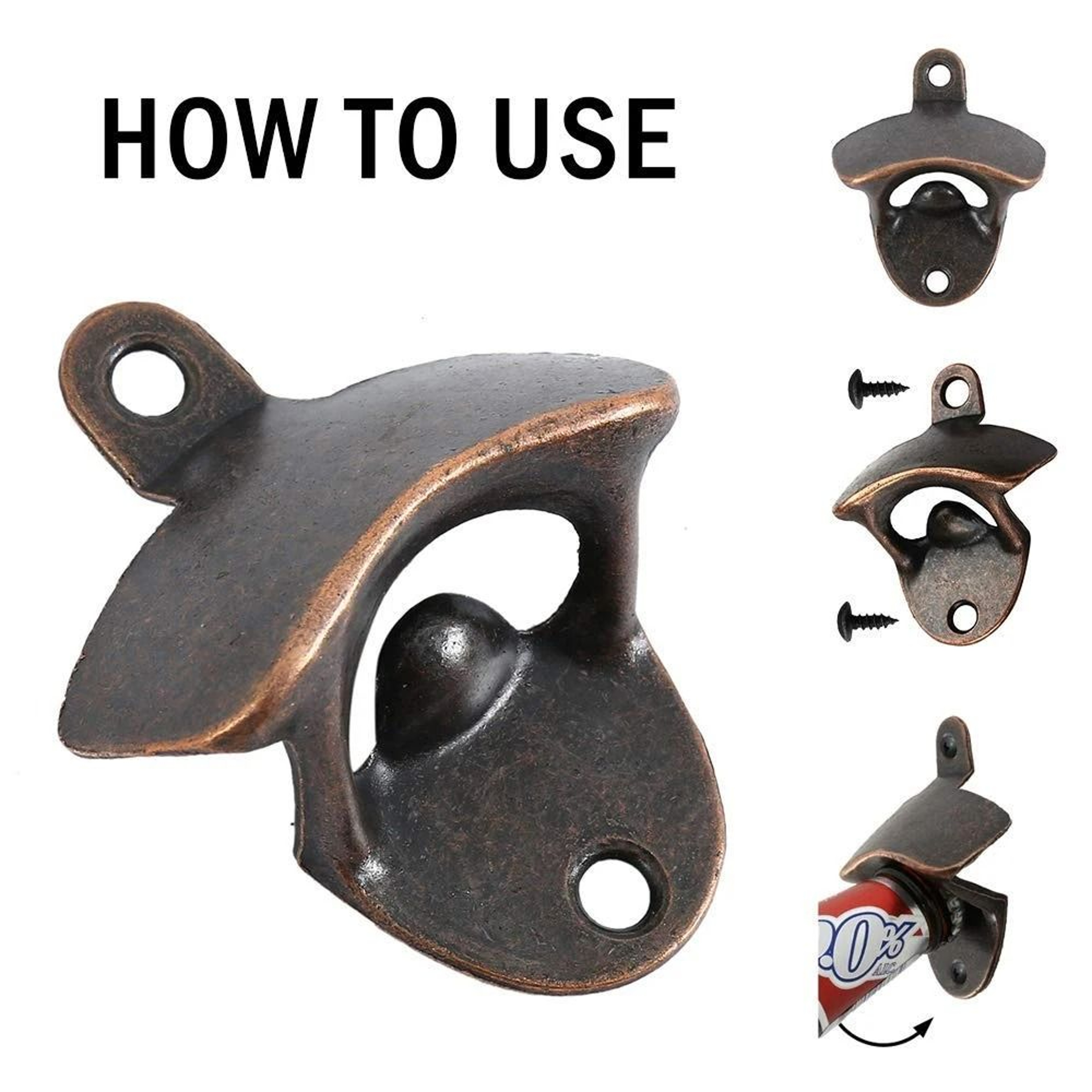10 Piece Wall Mounted Vintage Bottle Opener Set 3