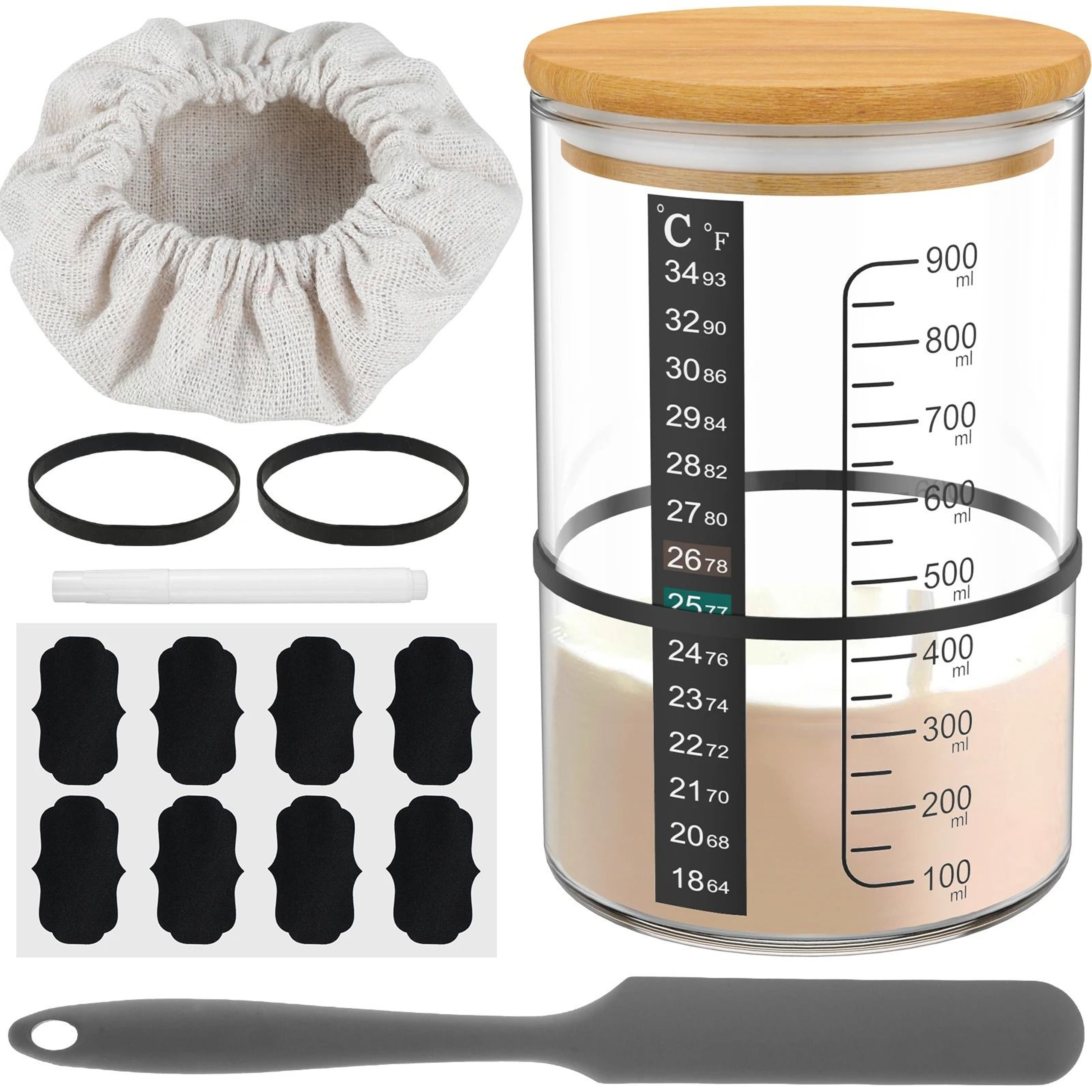 9 Piece Sourdough Starter Jar Kit 5