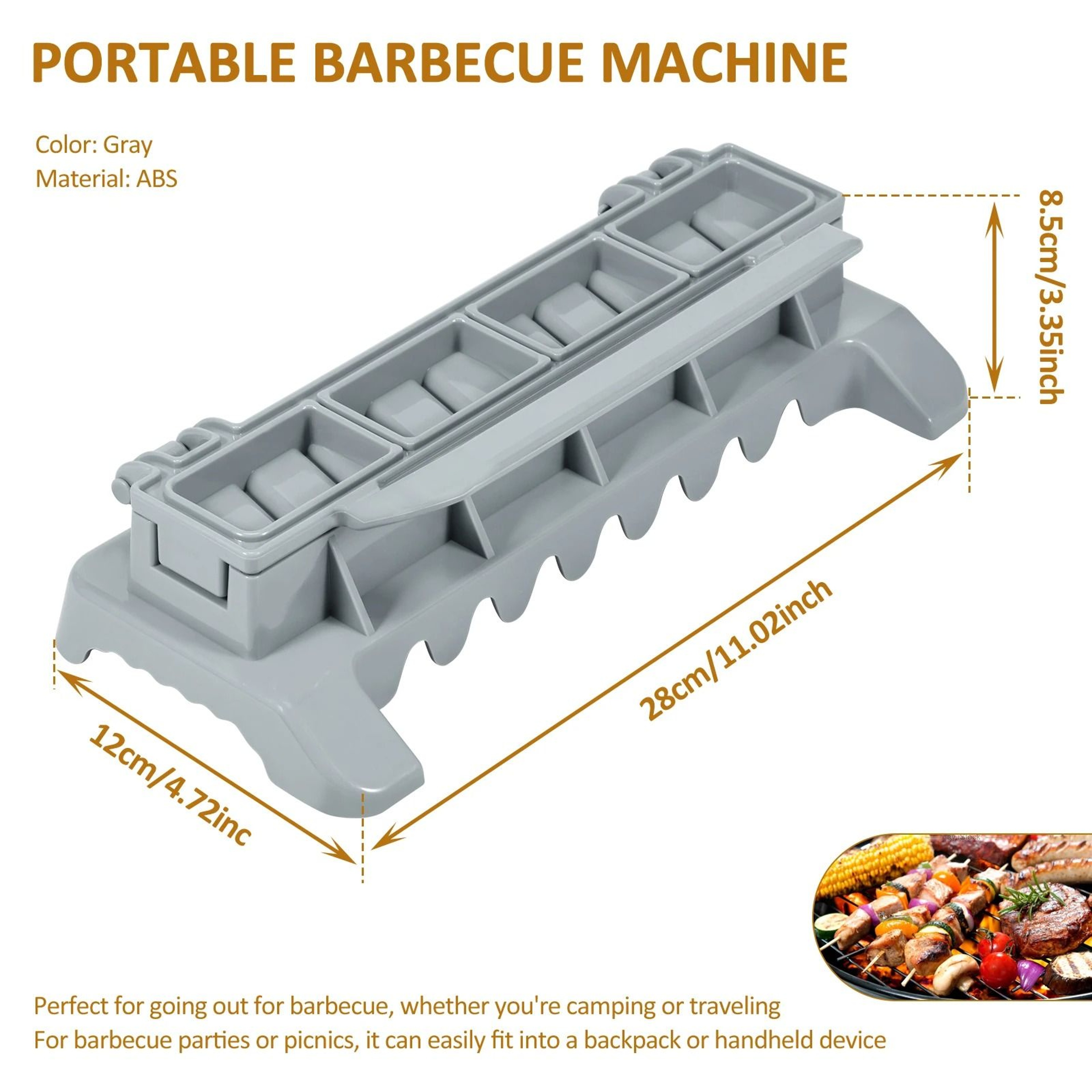Portable Manual Kebab Maker Press Mould For BBQ 5