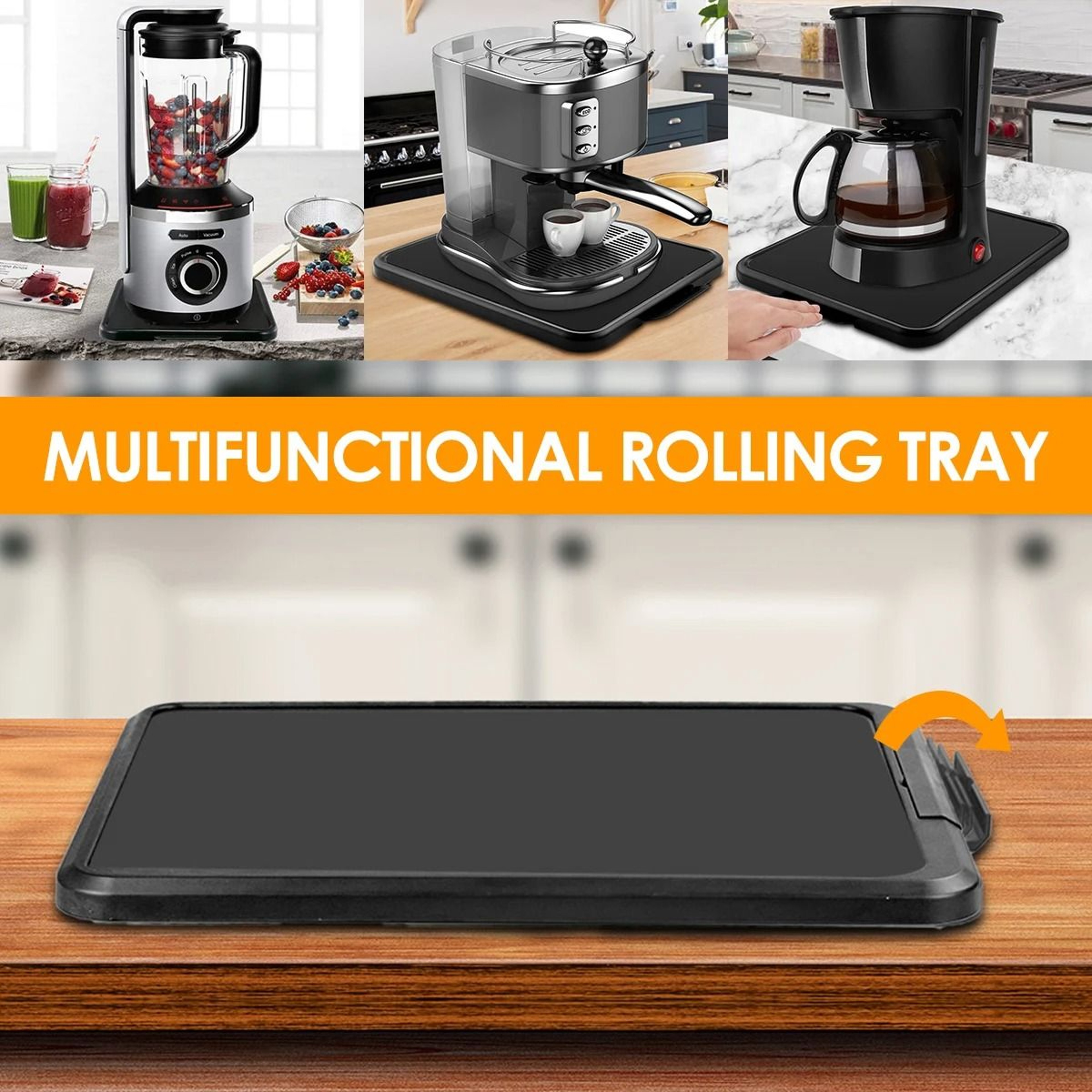 Kitchen Appliance Sliding Tray With Smooth Wheels 2