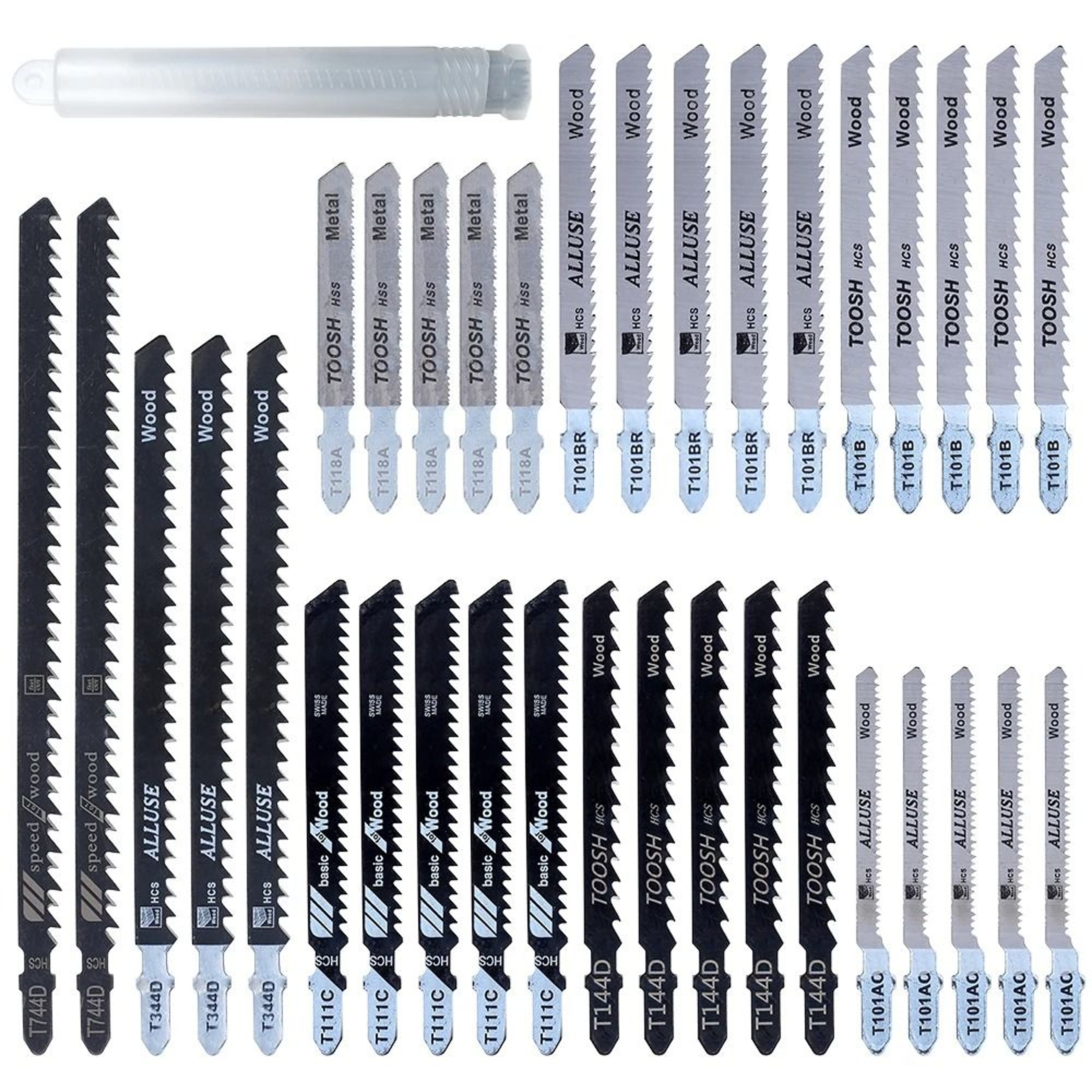 T Shank Jigsaw Blade Set For Wood Plastic And Metal Cutting 10