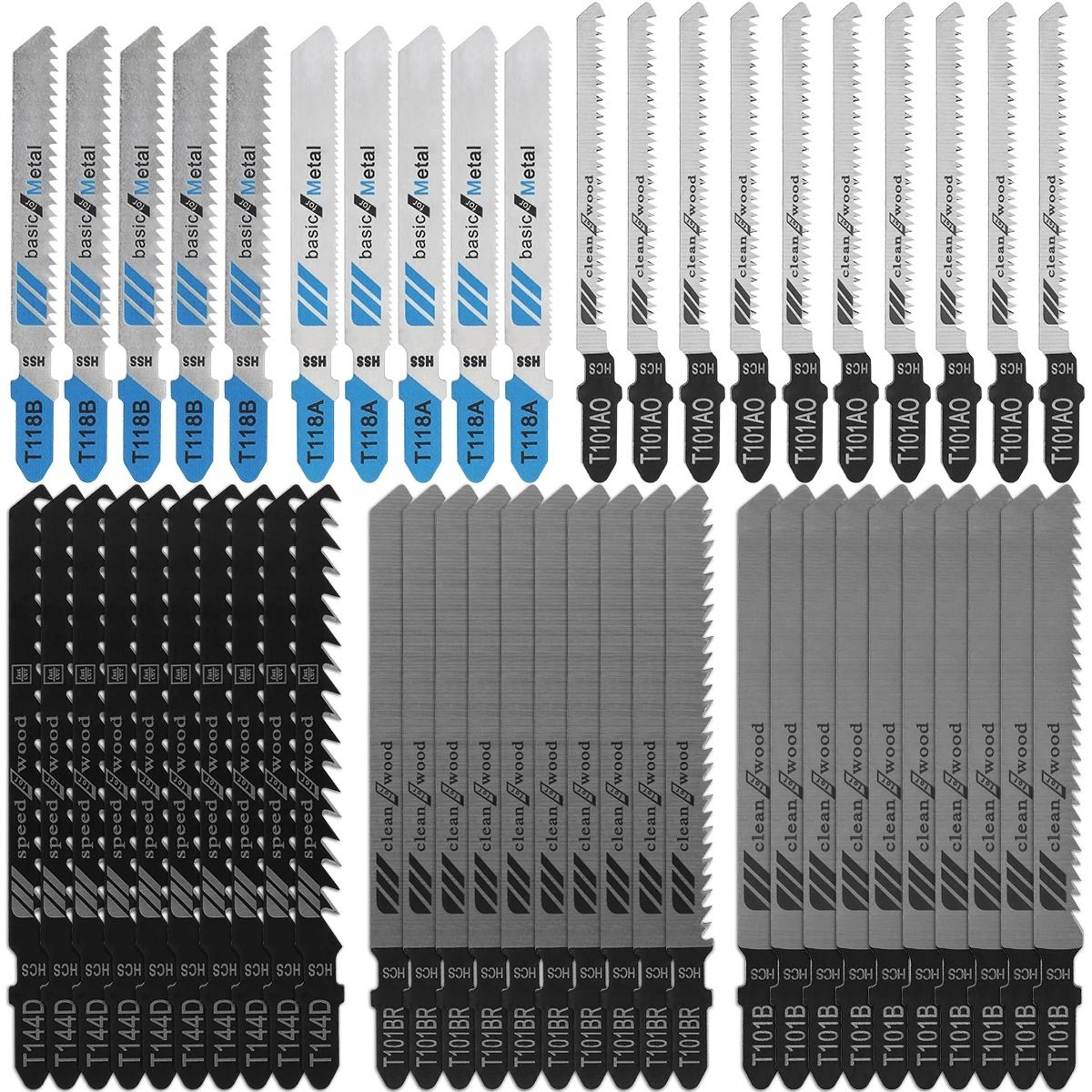 T Shank Jigsaw Blade Set For Wood Plastic And Metal Cutting 7