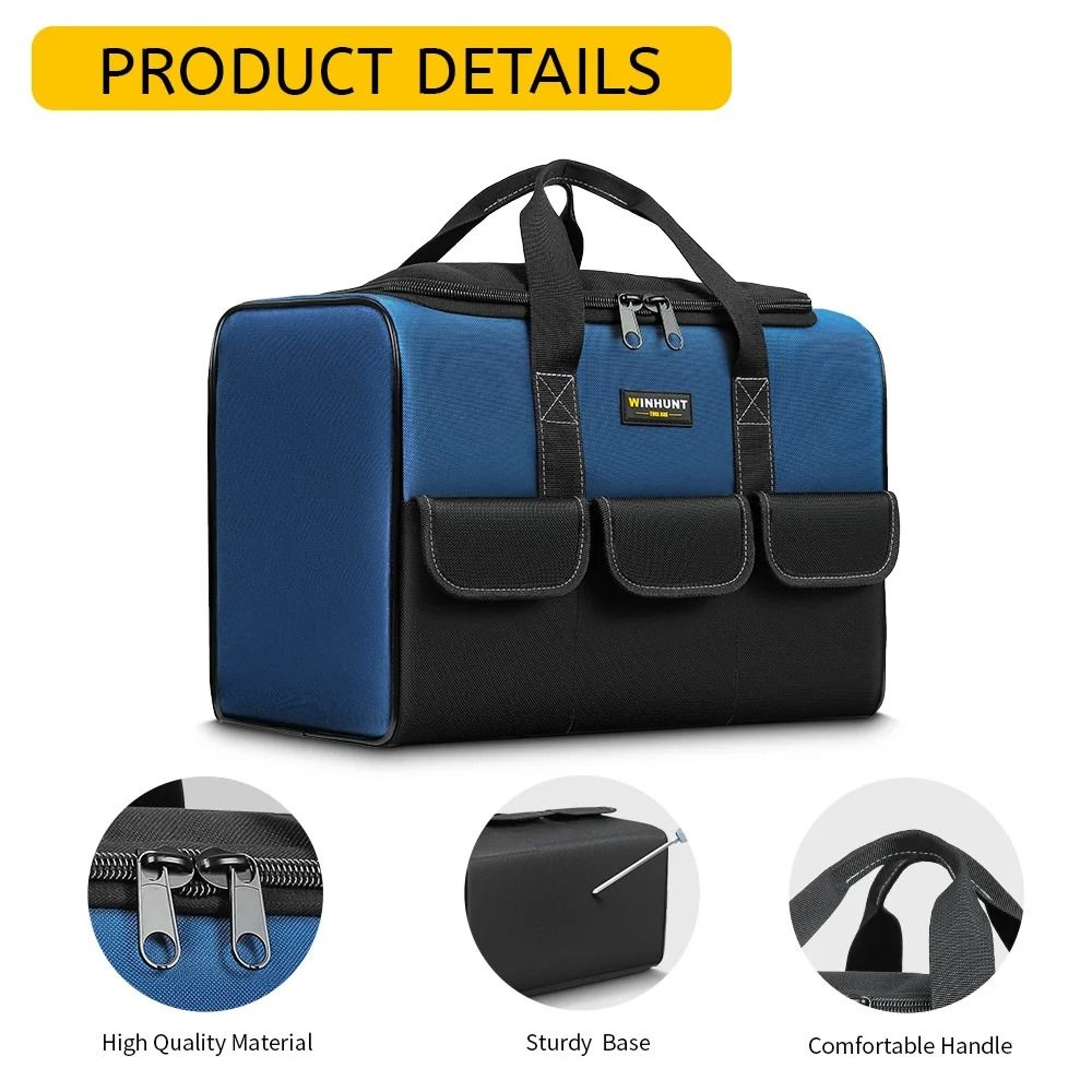 Heavy Duty Wide Mouth Canvas Tool Bag 3