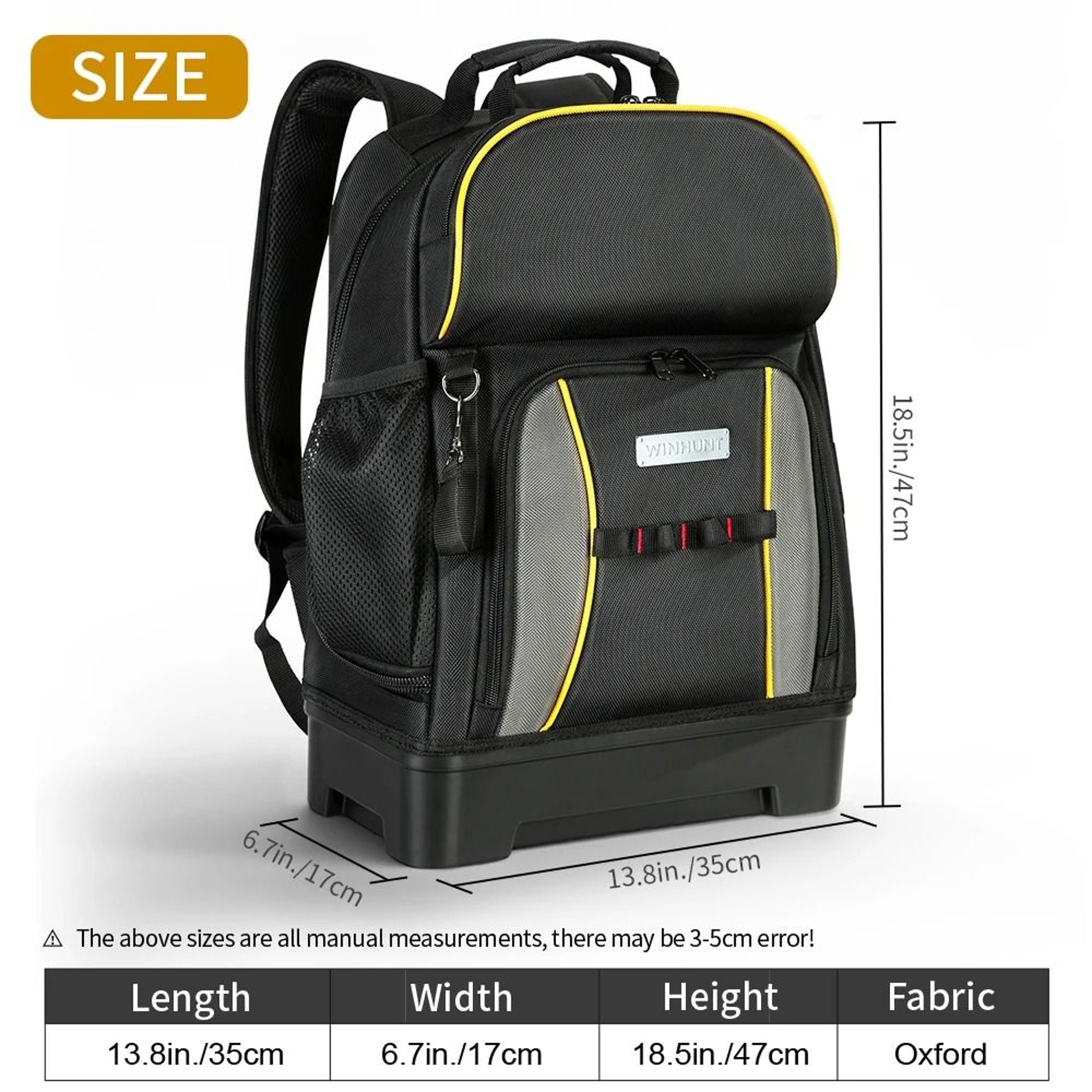 Heavy Duty Tool Backpack With Molded Bottom 6