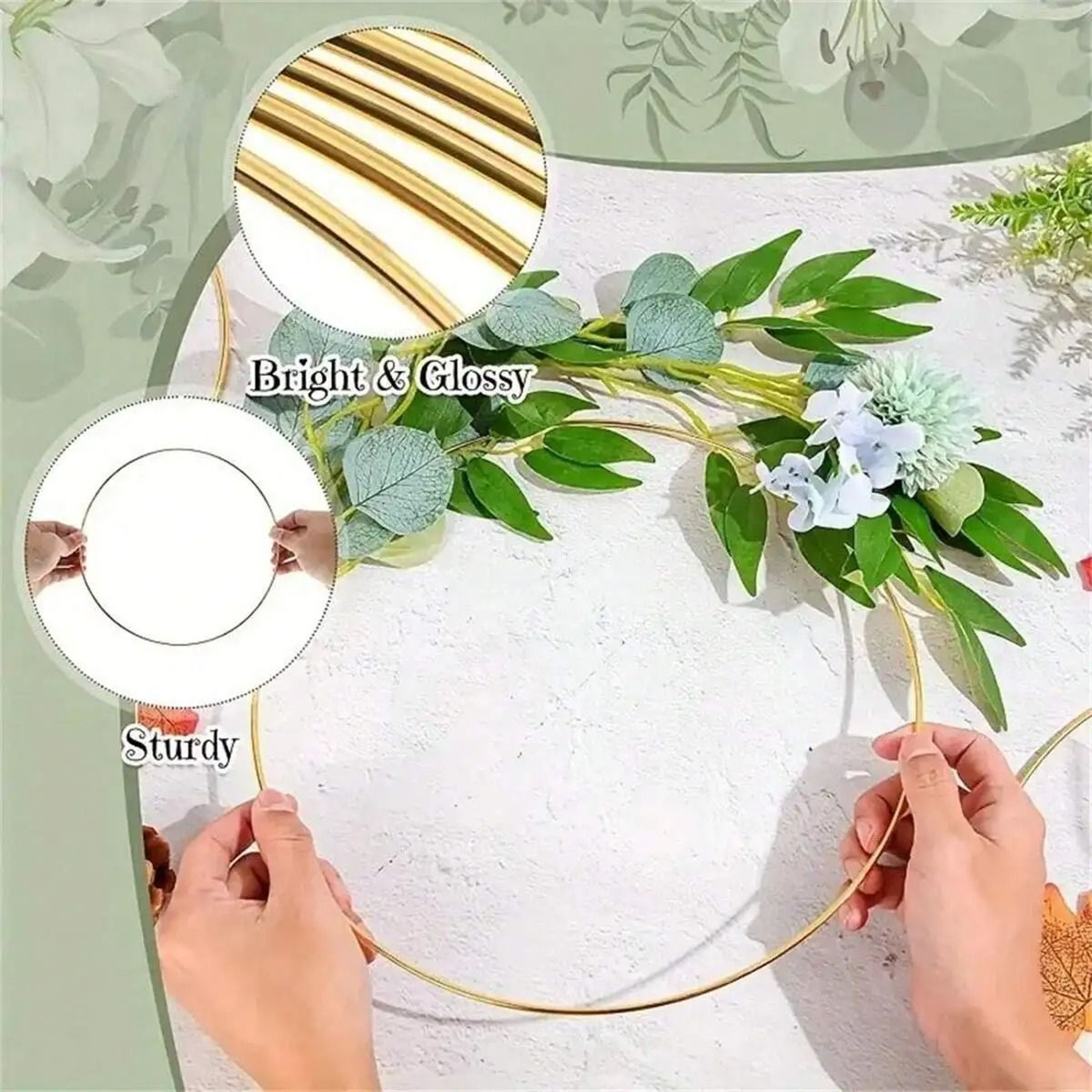 Gold Hoop Rings For DIY Wreaths 4