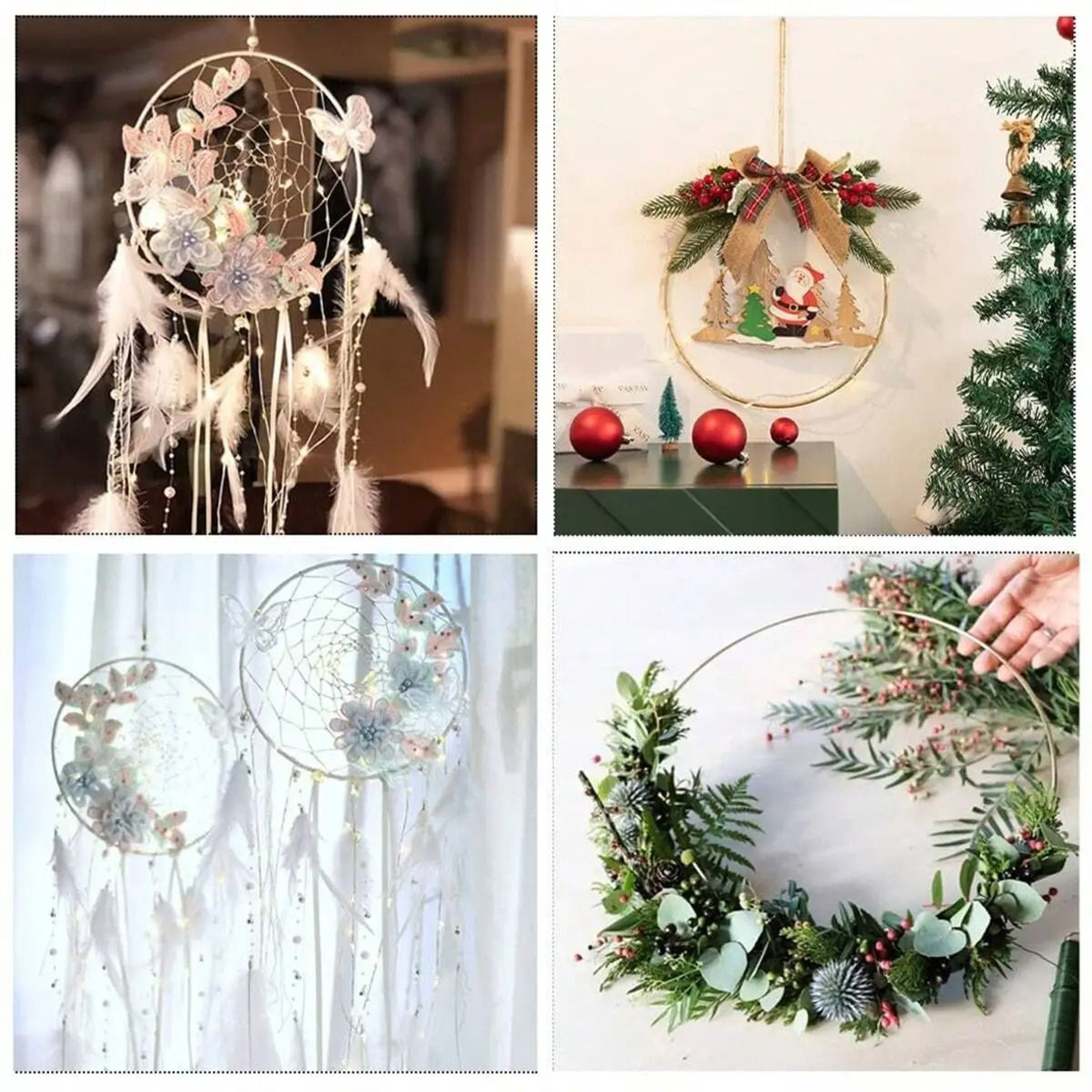 Gold Hoop Rings For DIY Wreaths 5