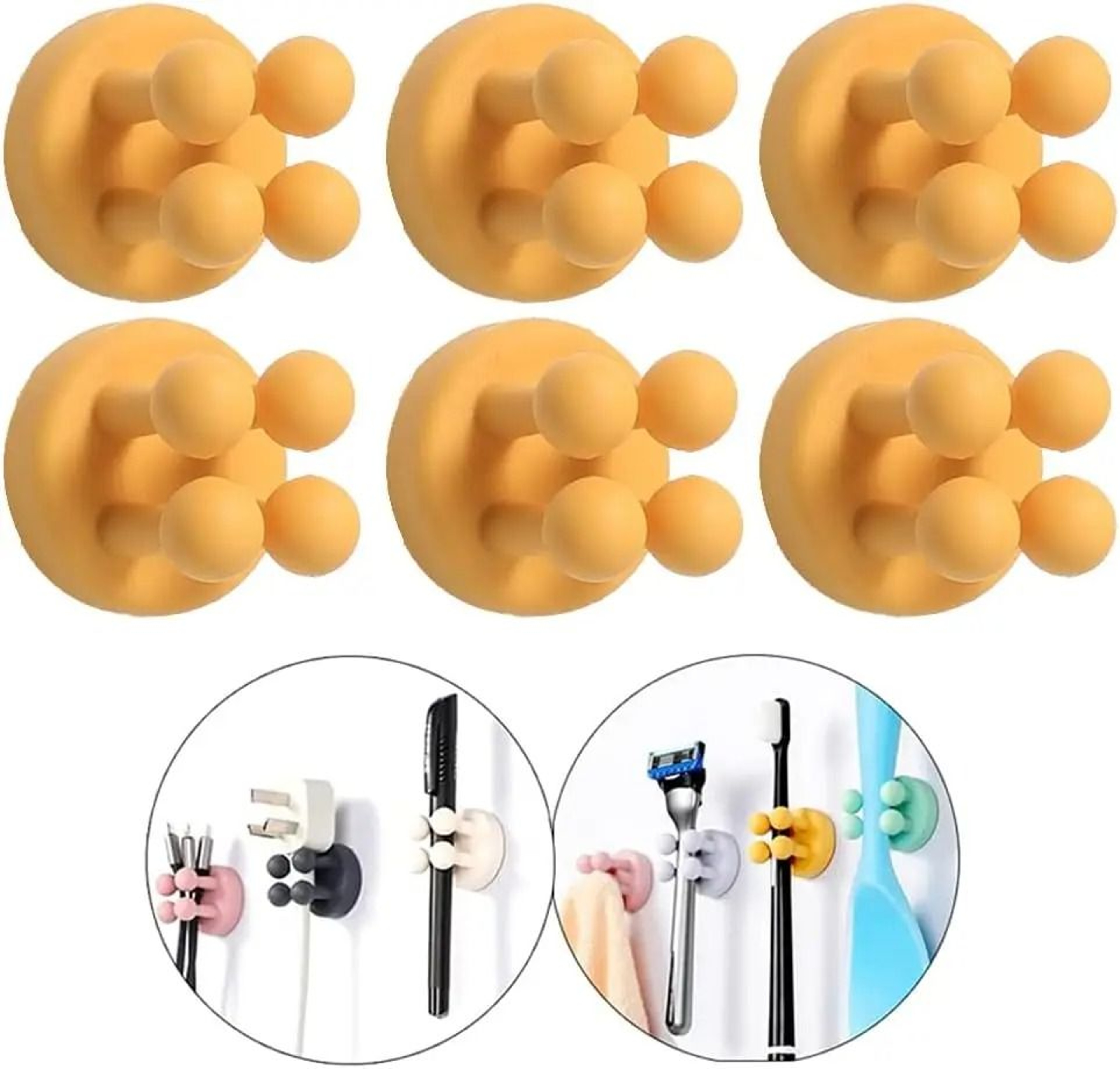 Self Adhesive Silicone Toothbrush Holder Wall Hook 19
