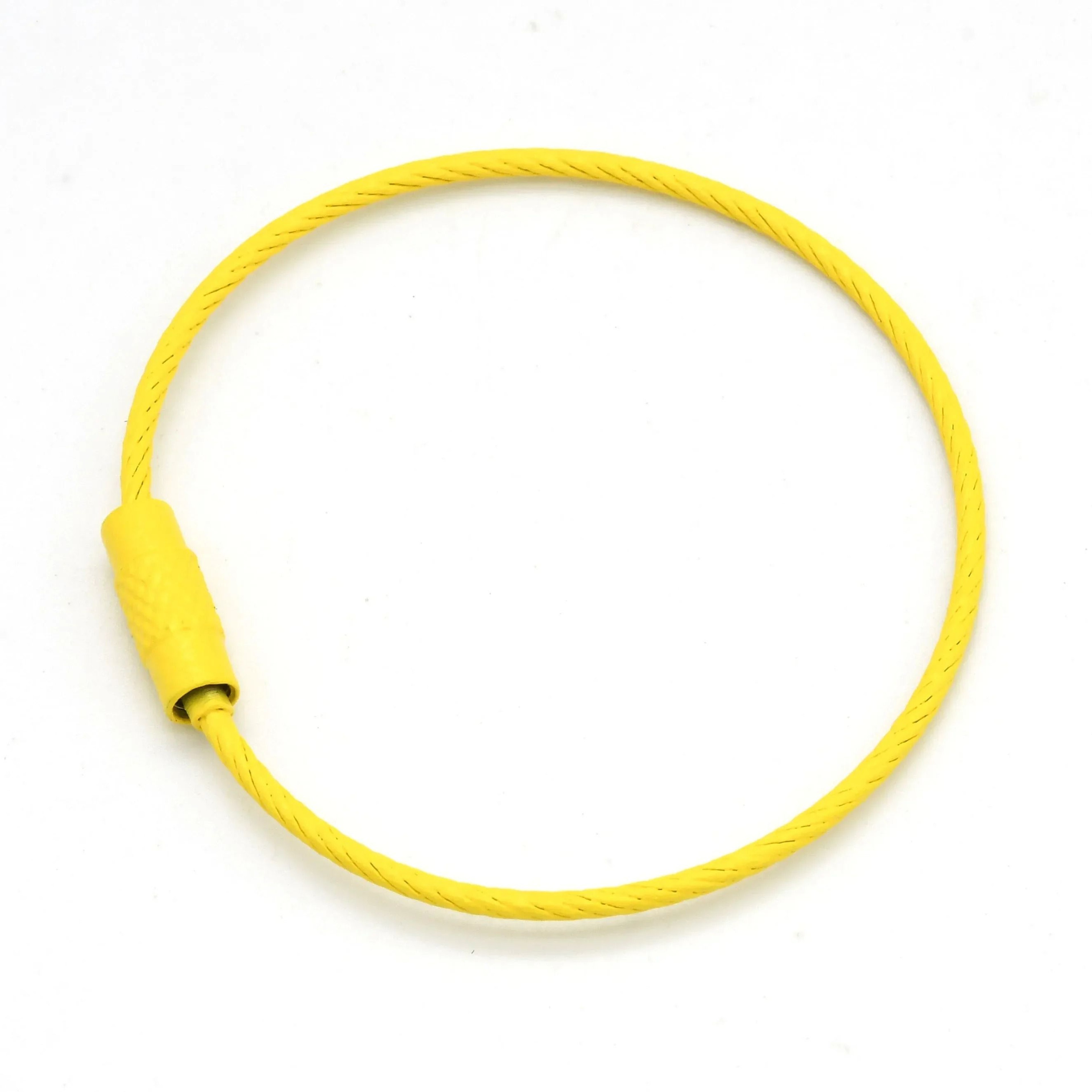 Stainless Steel Wire Cable Keychain Rings With Screw Lock 6