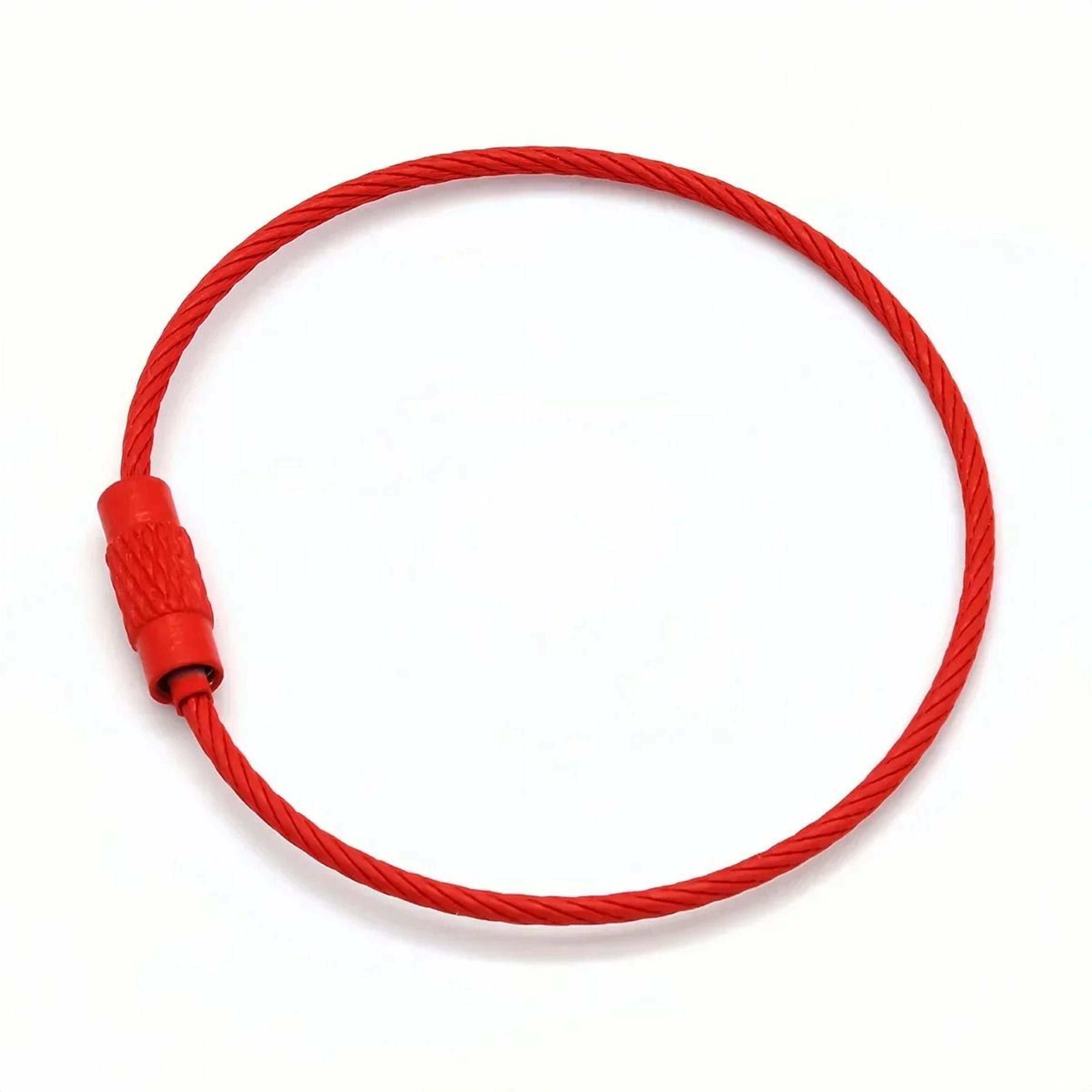 Stainless Steel Wire Cable Keychain Rings With Screw Lock 7