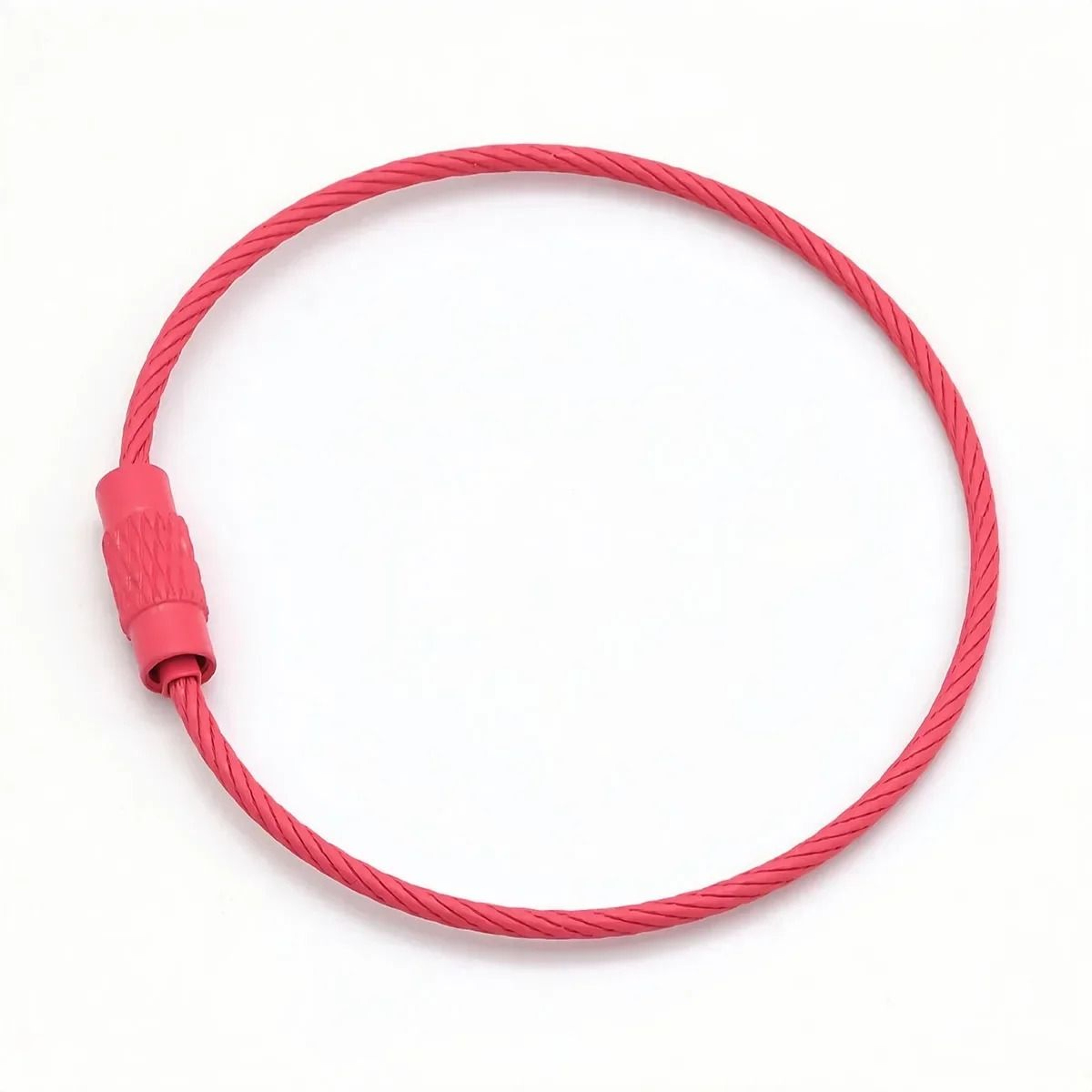Stainless Steel Wire Cable Keychain Rings With Screw Lock 13