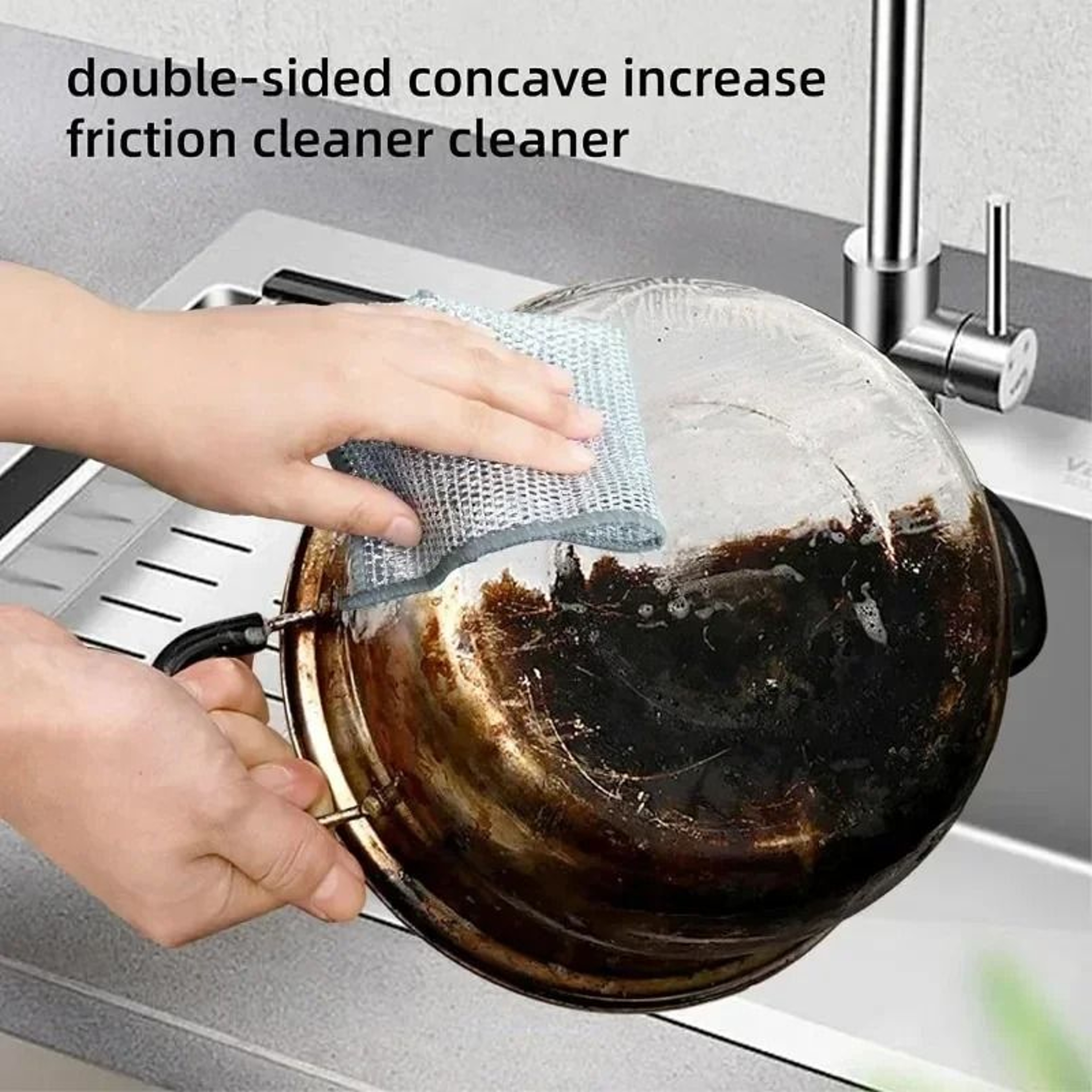 Double Sided Steel Wire Cleaning Cloths For Kitchen 2
