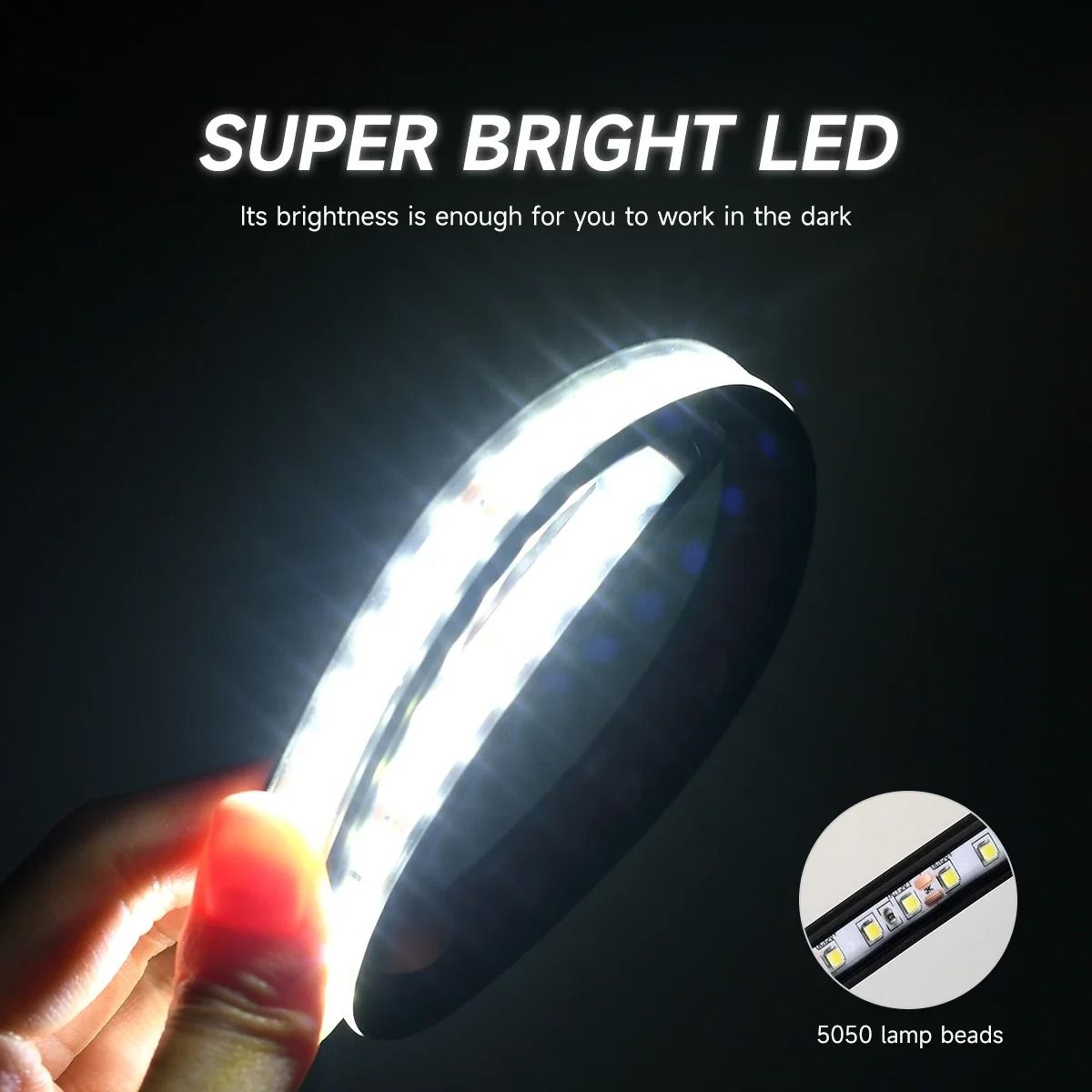 12V LED Car Hood Maintenance Light Engine Bay Work Light Strip 2