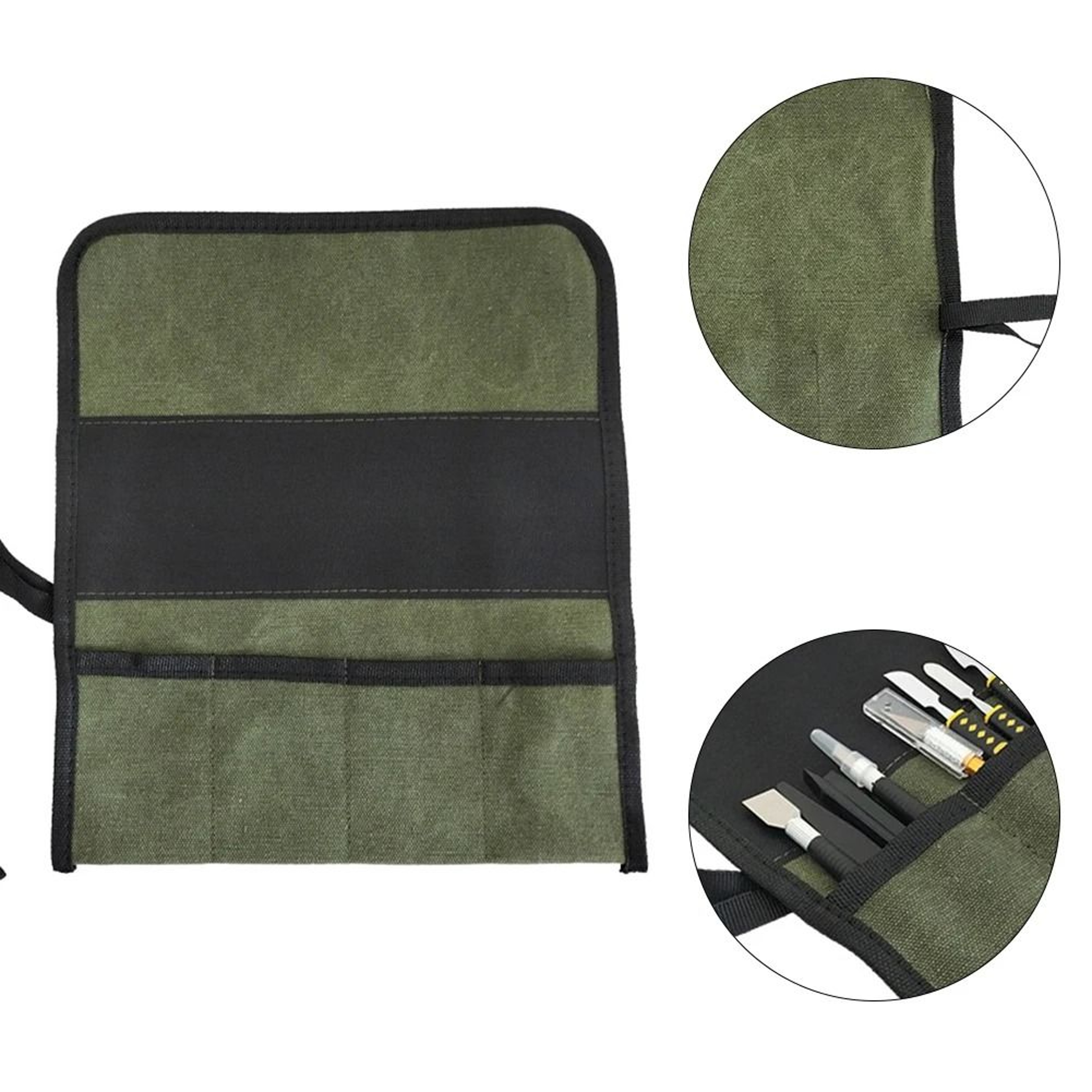 Multi Pocket Roll Up Tool Bag For Organized Storage And Easy Carry 5