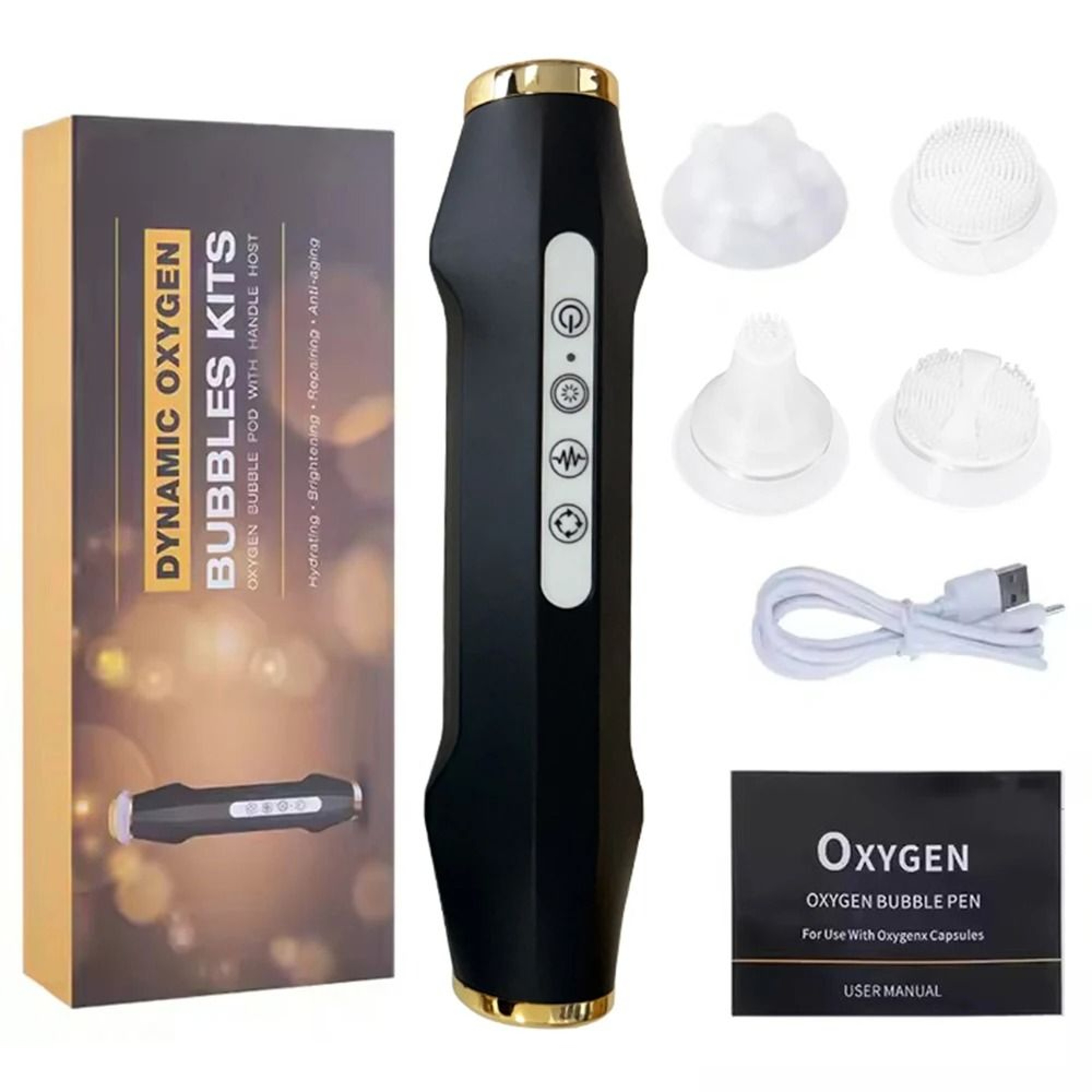 Handheld Rechargeable Carboxy Bubble Exfoliator And Oxygen Facial Renewal Device 1