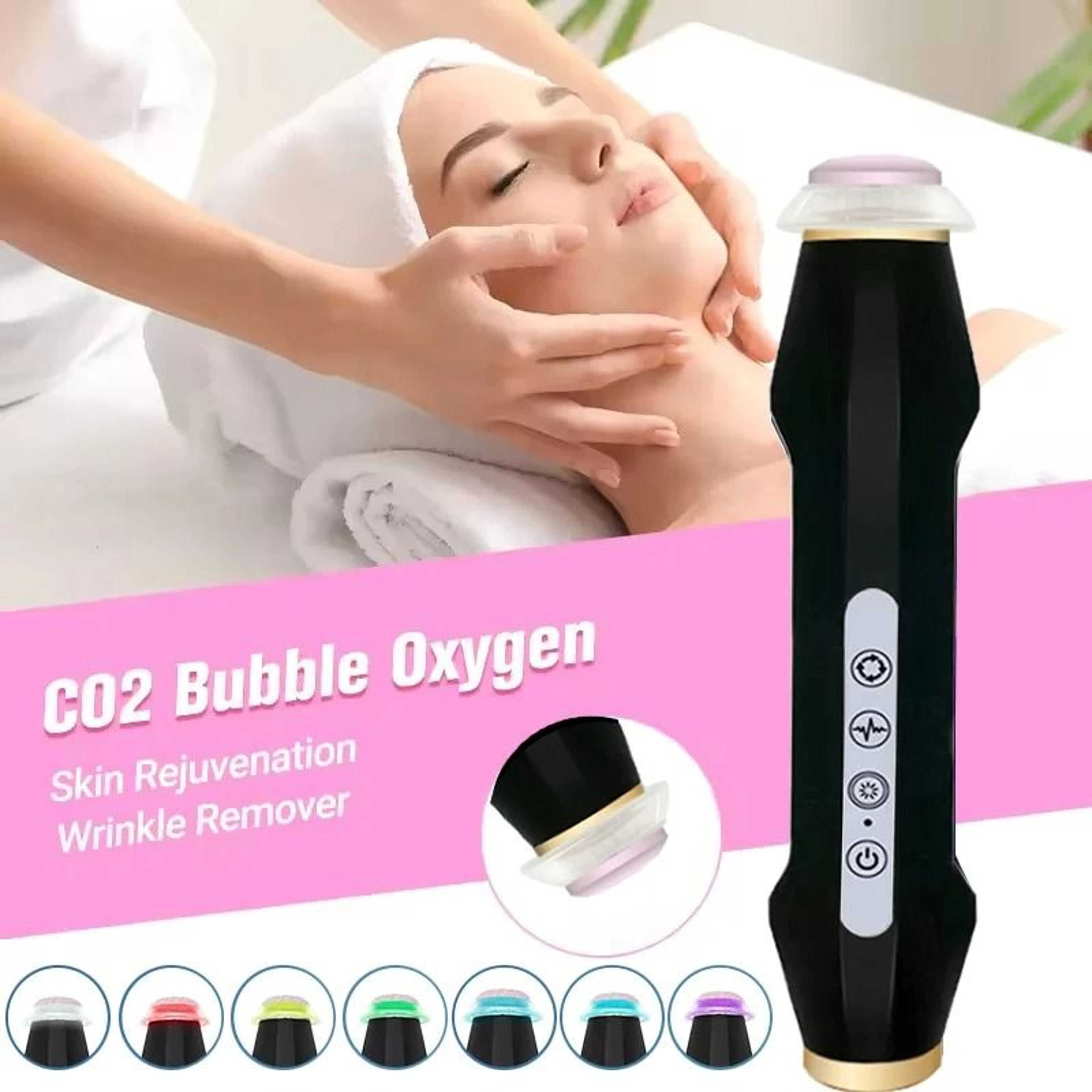 Handheld Rechargeable Carboxy Bubble Exfoliator And Oxygen Facial Renewal Device 3