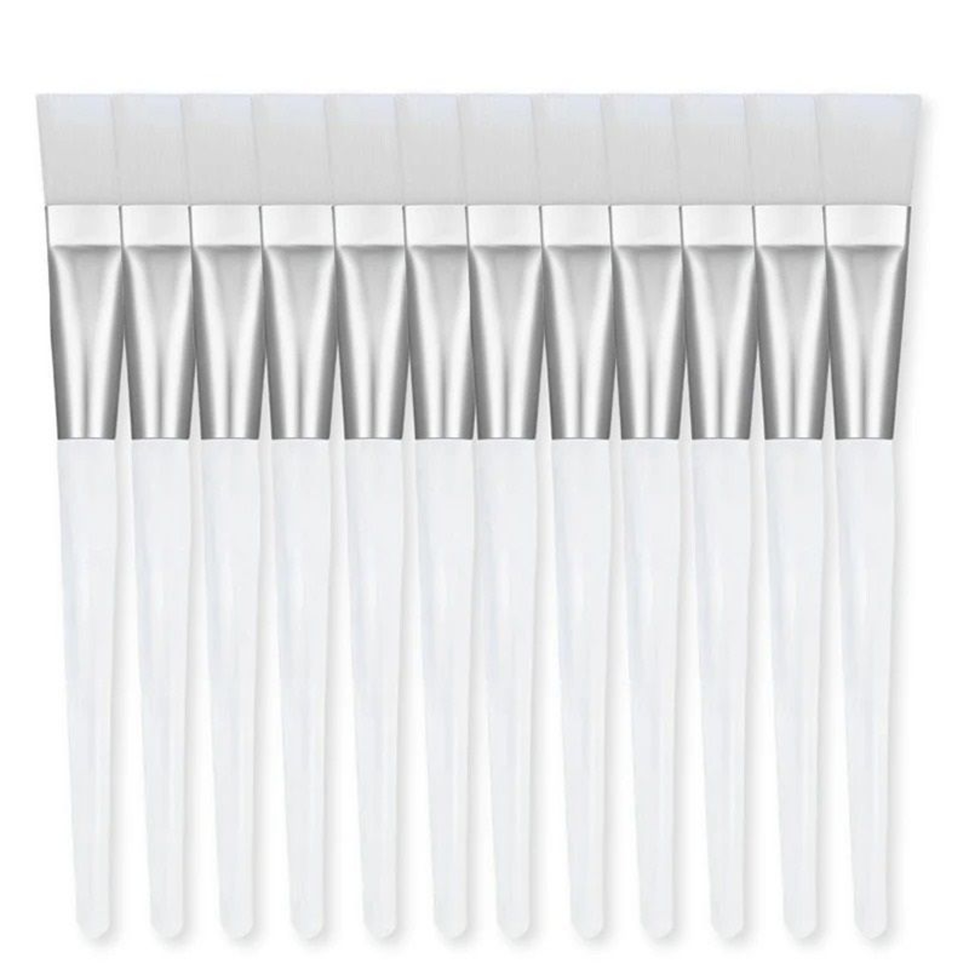 Transparent Crystal Handle Soft Bristle Facial Mask Brush Set 6
