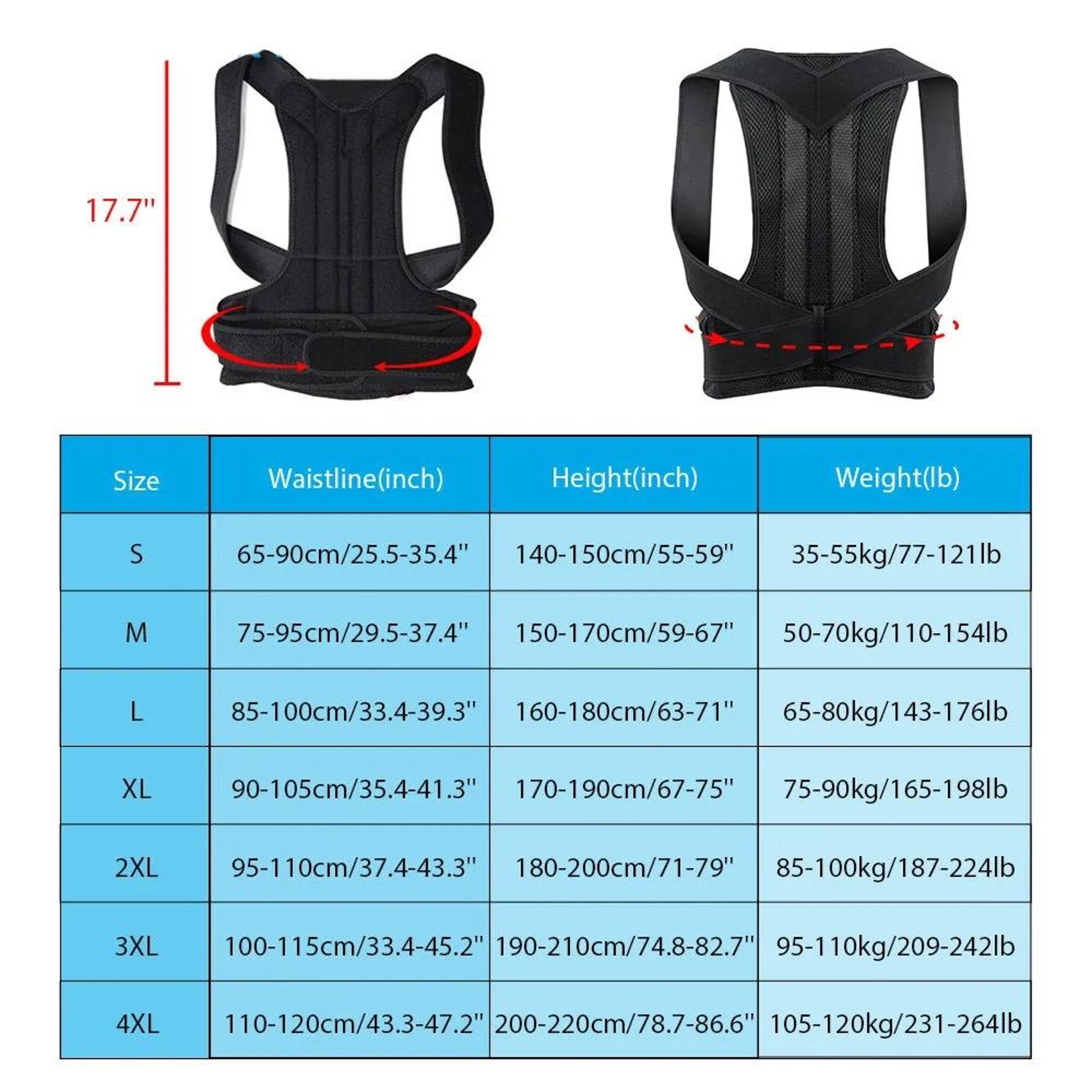 Upper Back Posture Corrector And Clavicle Support Brace 1