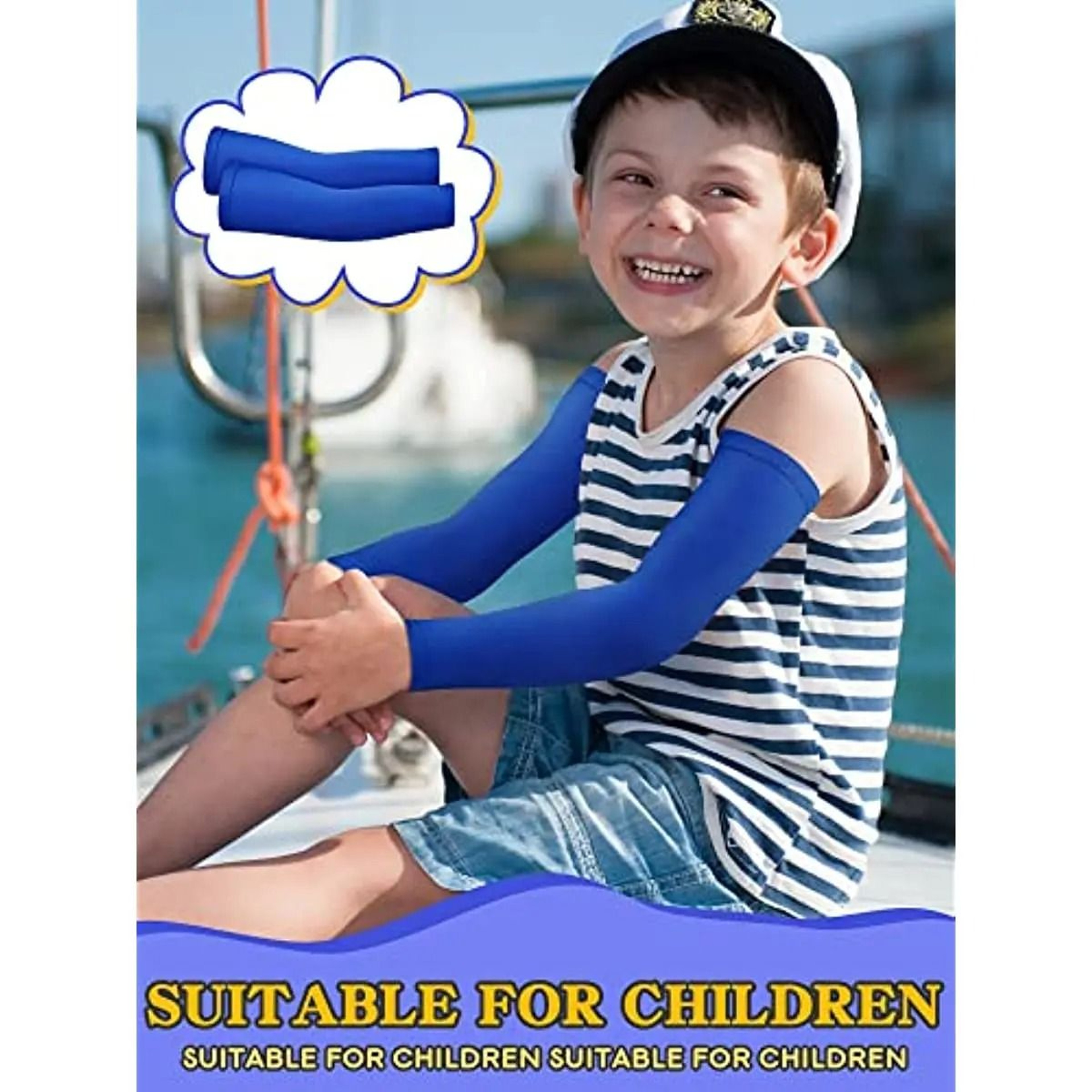 Kids Cooling Arm Sleeves For UV Sun Protection 3