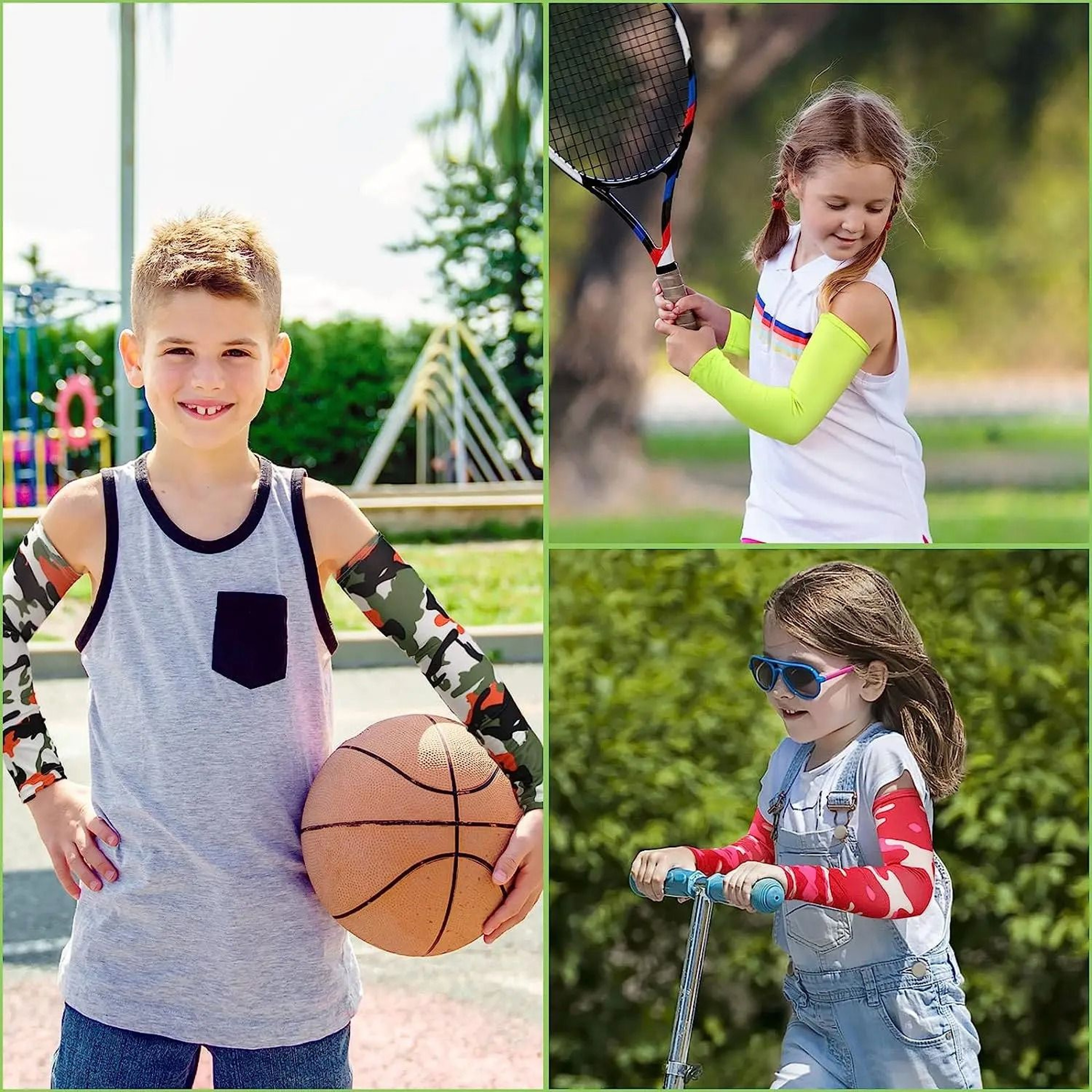 Kids Cooling Arm Sleeves For UV Sun Protection 5